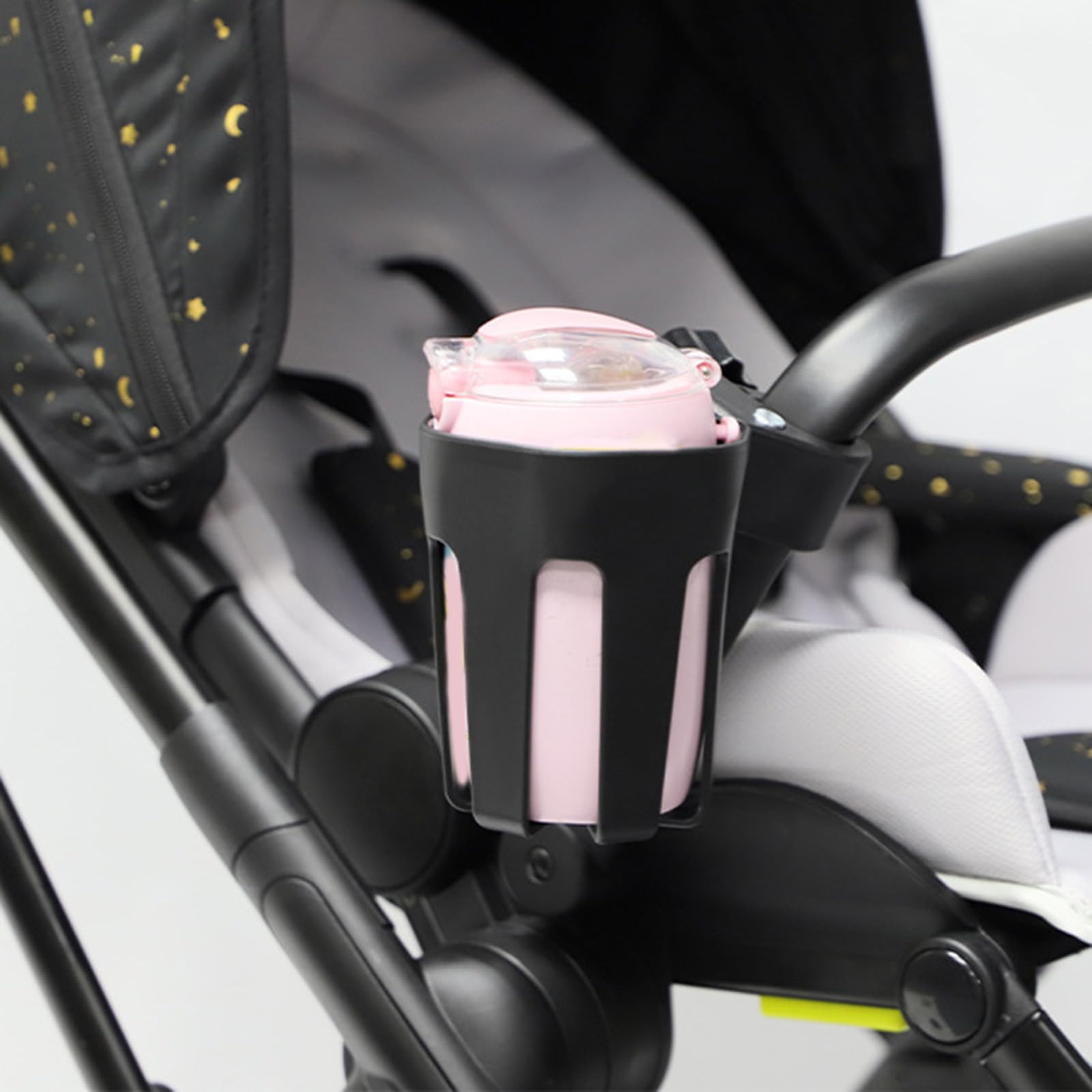 Universal Baby Stroller Cup Holder - Adjustable Armrest Mount for Water Bottles, Phones & Snacks - Fits Most Prams & Pushchairs - Perfect for Walks, Shopping & Traveling with Baby