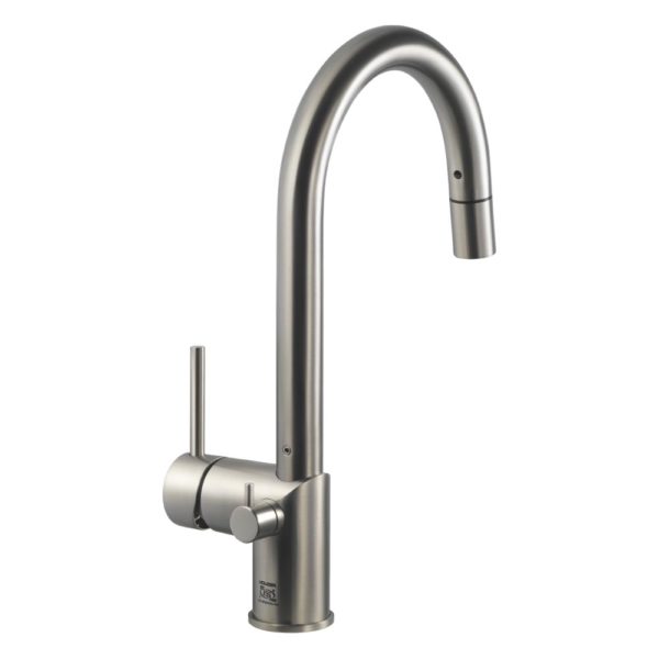 Hamat SHPD 2000 RG Dual Function Pull Down Kitchen Faucet with Shut Off Valve - Rose Gold Finish for Modern Home & Restaurant Use