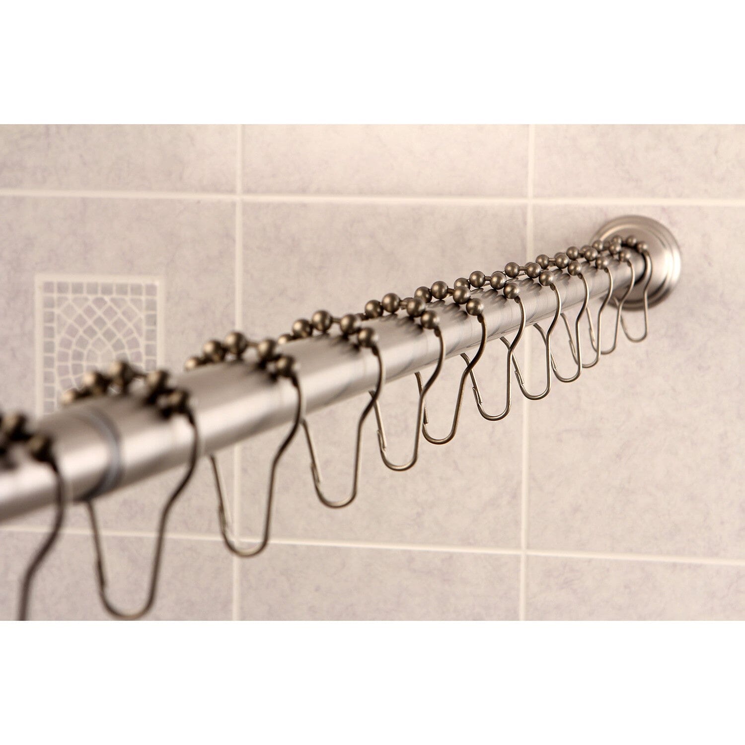 Edenscape 60 to 72 Inch Adjustable Shower Curtain Rod with Rings Set - Perfect for Bathroom, Spa, and Hotel Renovations