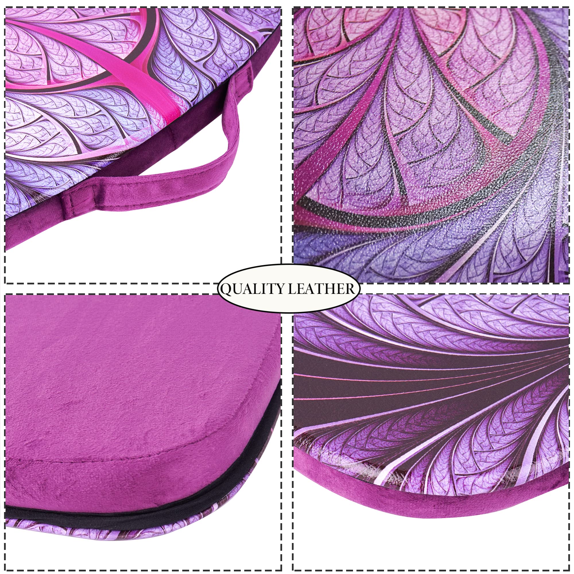 Portable Lap Desk with Pillow Cushion for Laptop - Adjustable Laptop Stand for 15.6 Inch Notebook, Tablet & Books - Lightweight Home Office & Student Study Desk (Purple Flower Design) - Perfect for Working in Bed, Couch or Outdoor Use
