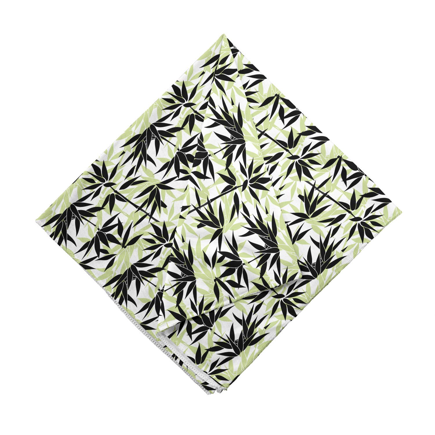 Ambesonne Eastern Branches Leaves Print Unisex Bandana - Pale Green & White Scarf for Men & Women - Perfect for Outdoor Activities, Hiking, and Fashion Accessories
