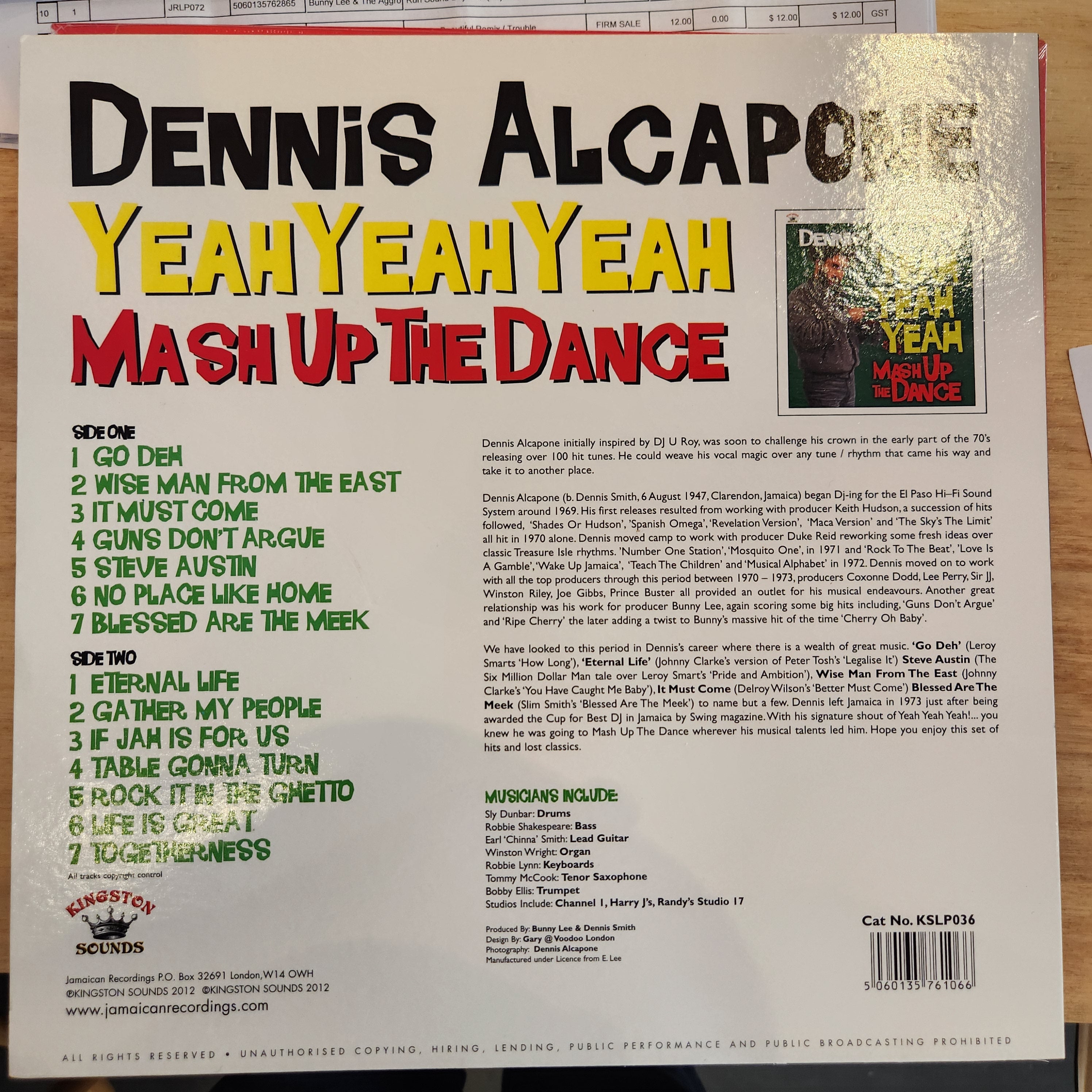 Dennis Alcapone - Yeah Yeah Yeah Mashup Vinyl LP Record | Reggae & Dancehall Music | Perfect for DJs, Collectors & Music Lovers