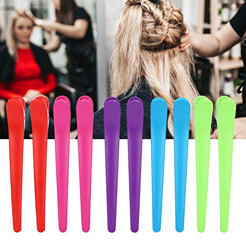 10pcs Professional Salon Hair Clips - Duckbill Hair Grips for Sectioning, Styling & DIY Haircuts - Strong Hold Hairpins for Barber Shop & Home Use (Great for Updos, Braids & Hair Styling)