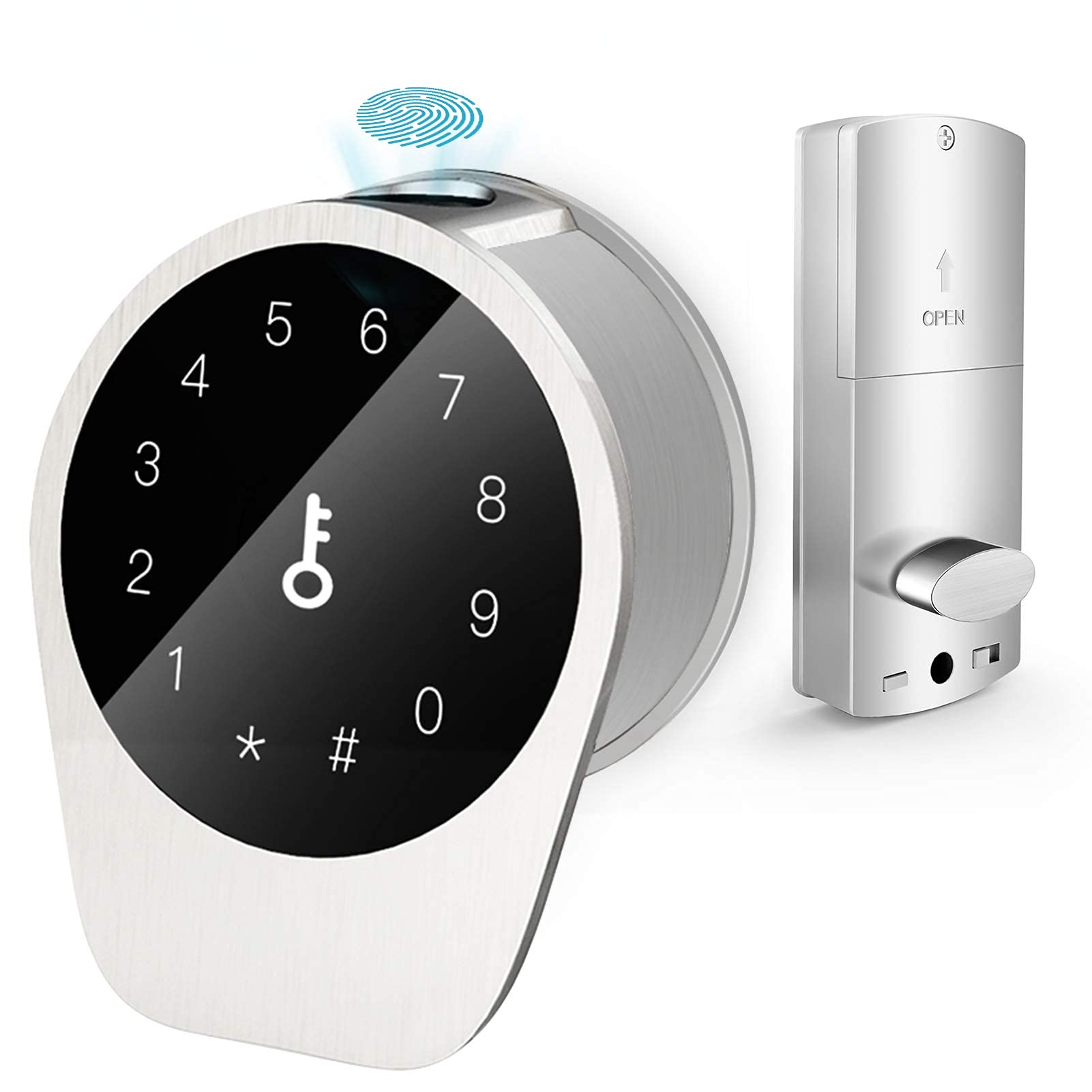 Geek Smart Lock for Front Door - Keyless Entry Deadbolt with Biometric Fingerprint Technology, Secure Touchscreen Smart Lock (Silver, Model 503) - Perfect for Homes, Apartments & Vacation Rentals
