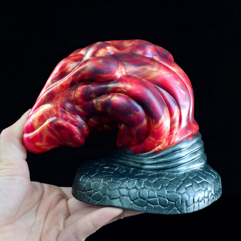 Premium Liquid Silicone Alien/Fido Dildo with Strong Suction Cup - Realistic Adult Sex Toy for Solo Play & Couples Fantasy - Waterproof, Body-Safe & Easy Clean - Perfect for BDSM, Roleplay & Sensory Exploration