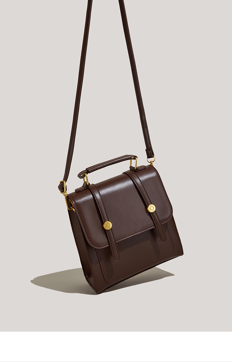 Vegan Leather Buckle Backpack - Crossbody Shoulder Bag for Women & Men | Stylish & Durable for Travel, Work & Daily Use