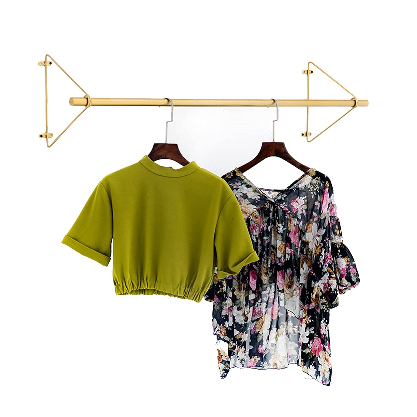 Heavy-Duty Wall Mounted Clothes Rail - Adjustable Clothing Display Rack for Kids, Men & Women's Wardrobe Organization - Perfect for Retail Stores, Boutiques & Home Closet Storage