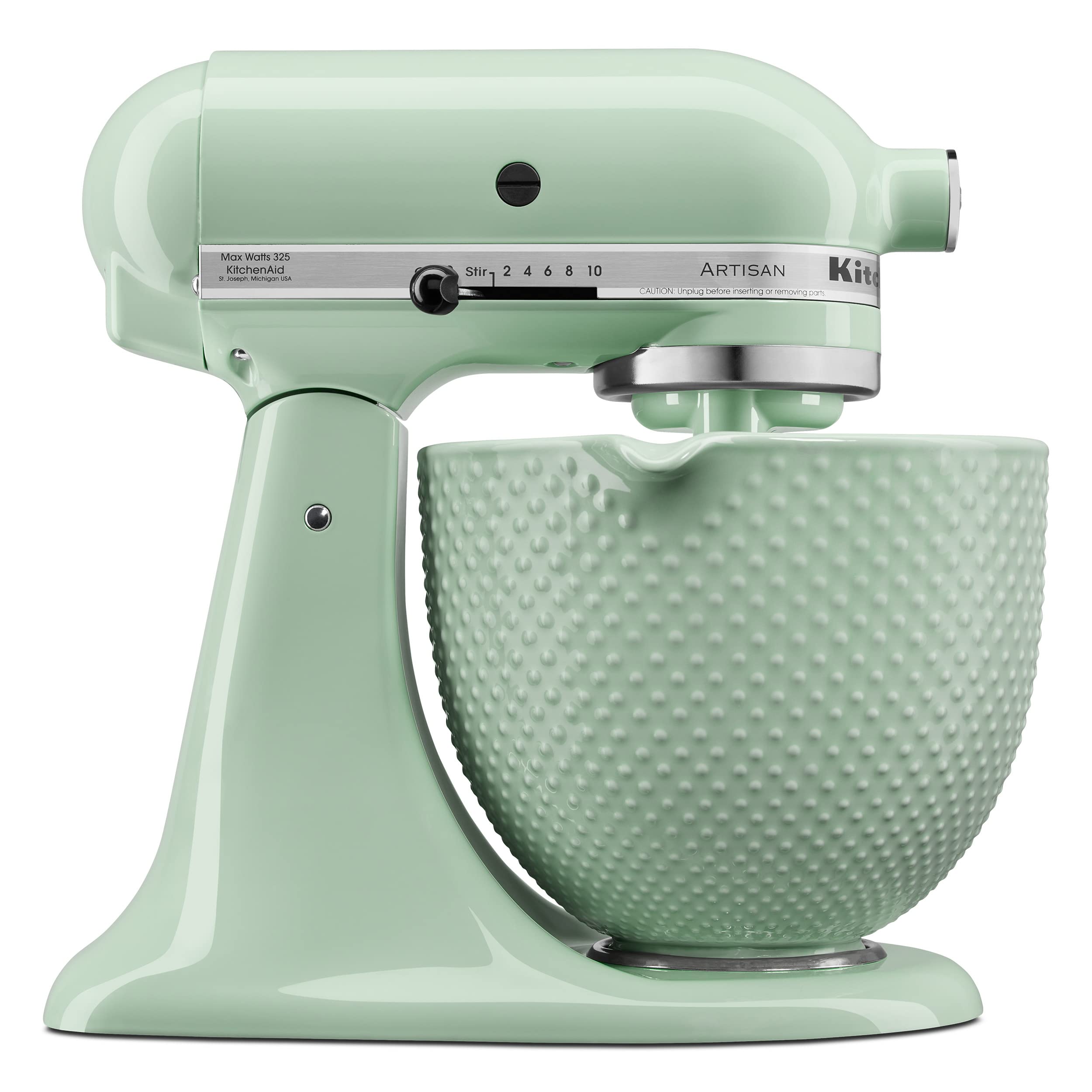 KitchenAid 5 Quart Ceramic Mixing Bowl for 4.5-5 Quart Tilt-Head Stand Mixers (KSM2CB5TDD) - Dew Drop Color - Perfect for Baking, Mixing & Food Prep