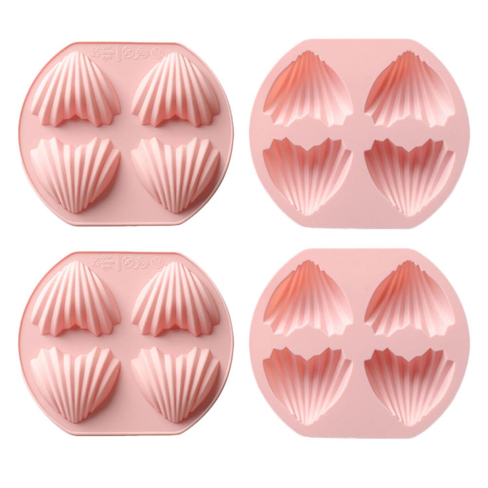 4PCS Heart Shaped Silicone Candy Molds - 4 Cavity Baking Molds for Chocolate, Gummy, Cake - Valentine's Day DIY Dessert Tools - Perfect for Valentine's Gifts, Party Treats & Home Baking