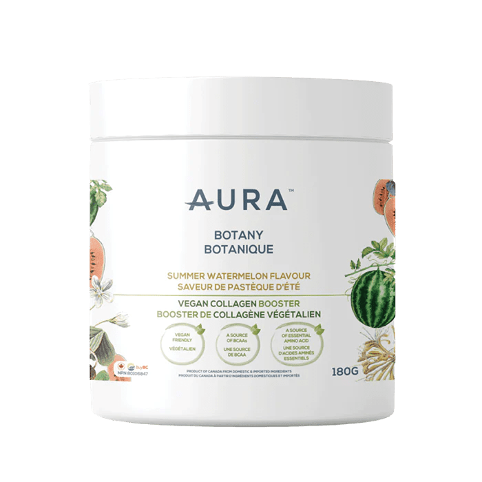 Aura Collagen Booster Watermelon Flavor 180g - Anti-Aging Skin Supplement for Glowing Complexion | Perfect for Daily Beauty Routine & Hydration