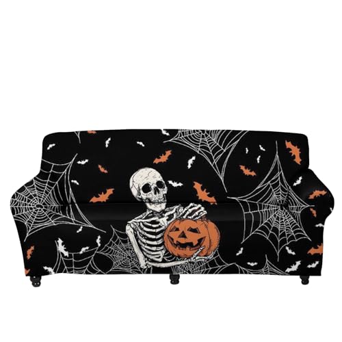 Skeleton Pumpkin Web