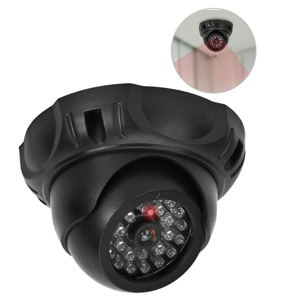 Fake Dome Security Camera with LED Light - Dummy Surveillance Camera for Supermarkets, Hotels, Parking Lots & Libraries | Deter Crime & Enhance Safety