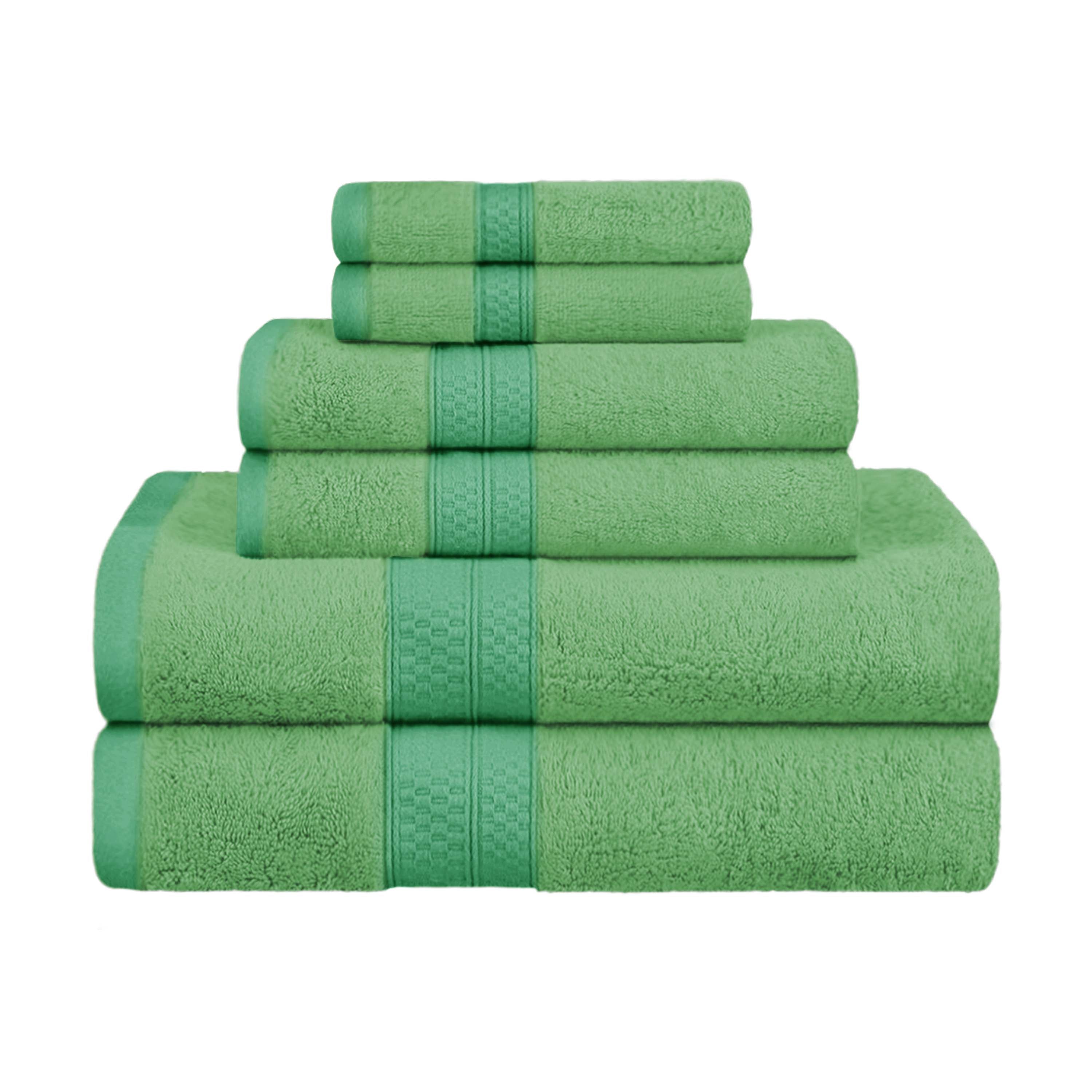 Ultra Soft Rayon Bamboo Cotton Blend 6-Piece Towel Set | Bath, Spa & Beach Towels | Luxurious & Absorbent for Home & Travel
