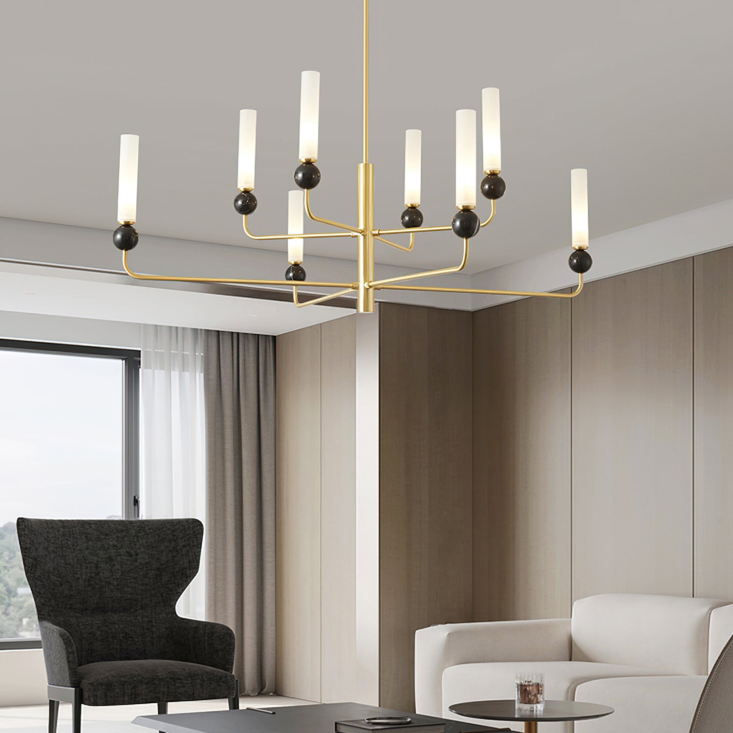 Delie Crystal Chandelier - Elegant Modern Ceiling Light Fixture for Dining Room, Bedroom & Living Room | Perfect for Home Decor, Wedding & Luxury Interior Lighting
