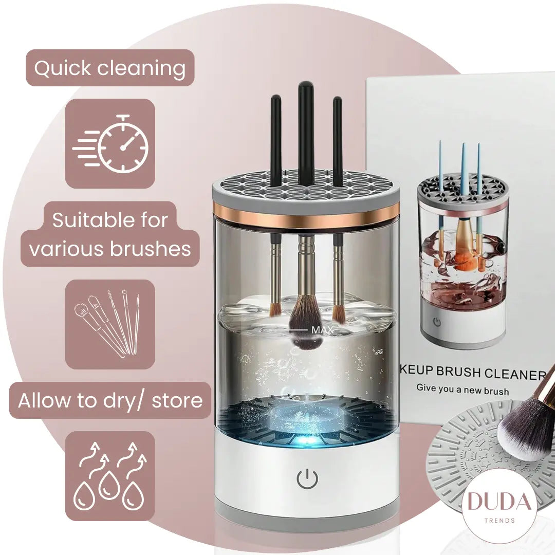 3-in-1 Makeup Brush Cleaner & Dryer with Case - Professional Cosmetic Tool Cleaning Kit for Daily Makeup Brushes, Sponges & Beauty Blenders - Perfect for Home & Salon Use
