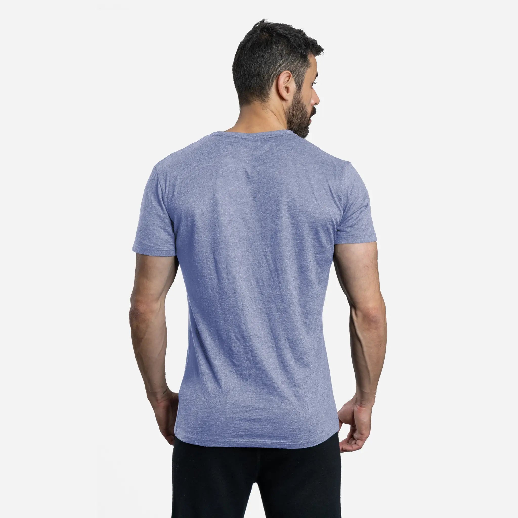 Ultralight Men's Alpaca Wool T-Shirt - 160 GSM Soft Crew Neck Tee for Outdoor Activities & Travel