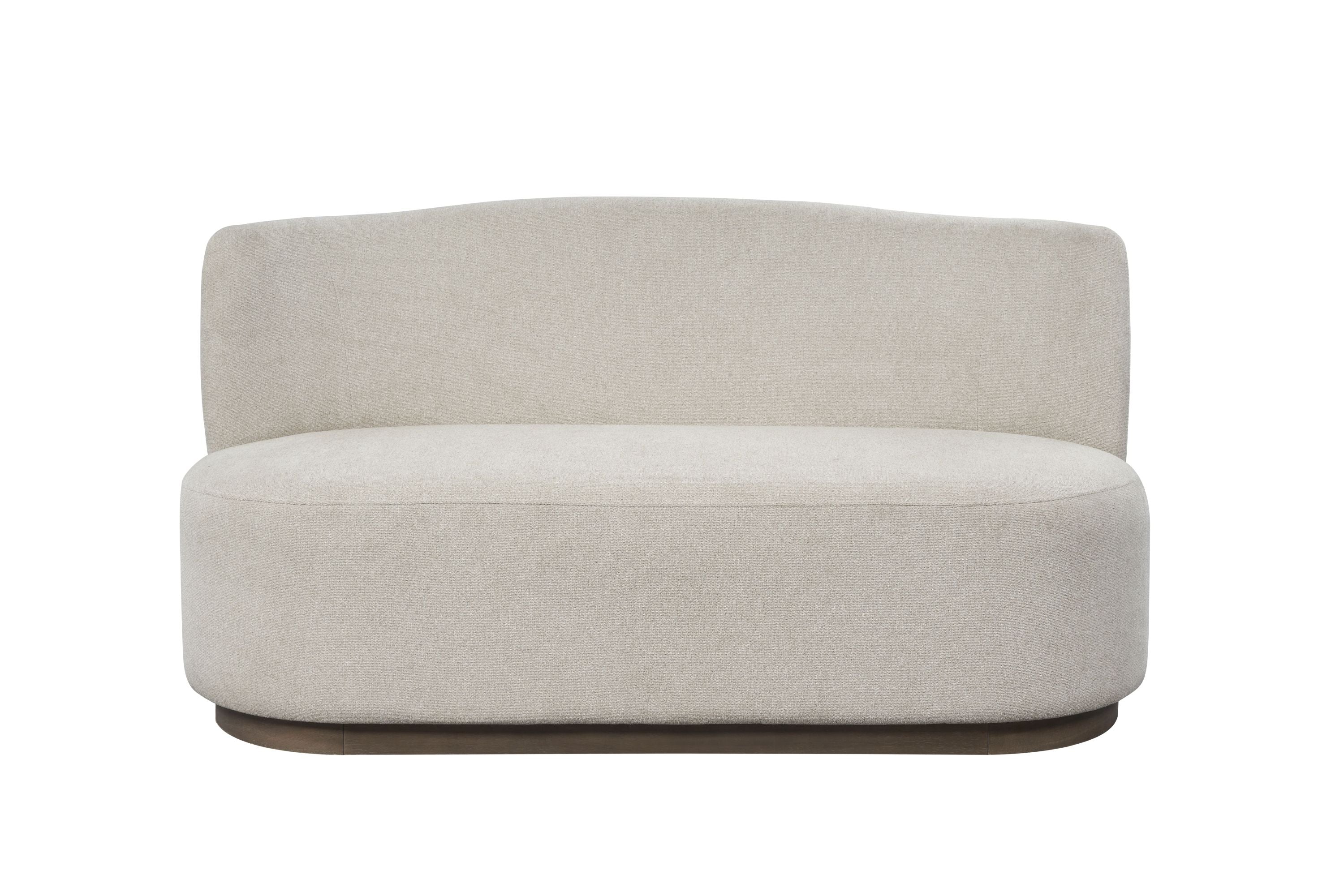Luxury Cocoa & Ivory Banquette Sofa - Upholstered Bench with Tufted Backrest for Dining Room, Bedroom or Entryway - Elegant Home Decor Seating Solution