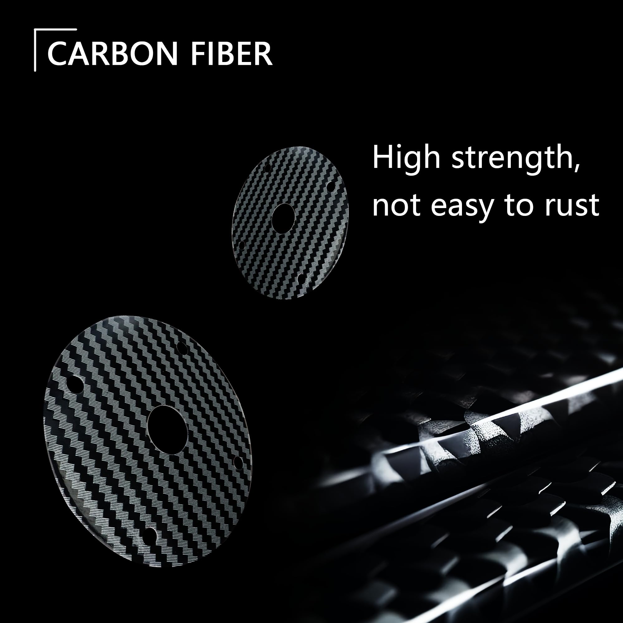 Carleef Carbon Fiber Stainless Steel Universal Hood Pins & Lock Kit - Secure & Decorate Car Engine Hood Cover for Most Vehicles (Black) | Perfect for Car Shows, Off-Roading & Vehicle Customization