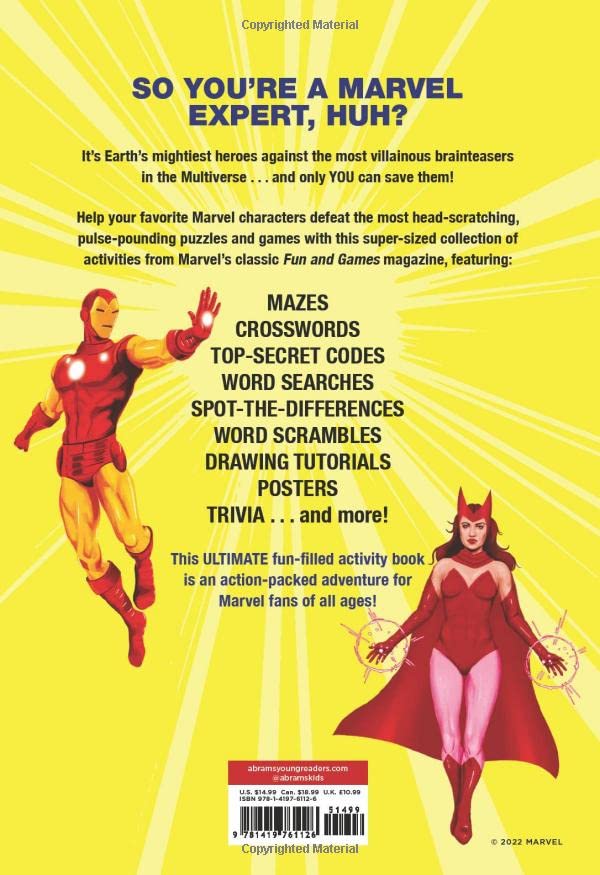 Marvel Big Book of Fun and Games - 300+ Activities, Puzzles & Coloring for Kids | Superhero Adventure Activity Book for Children Ages 6-12 | Perfect for Travel, Birthday Gifts & Rainy Day Entertainment
