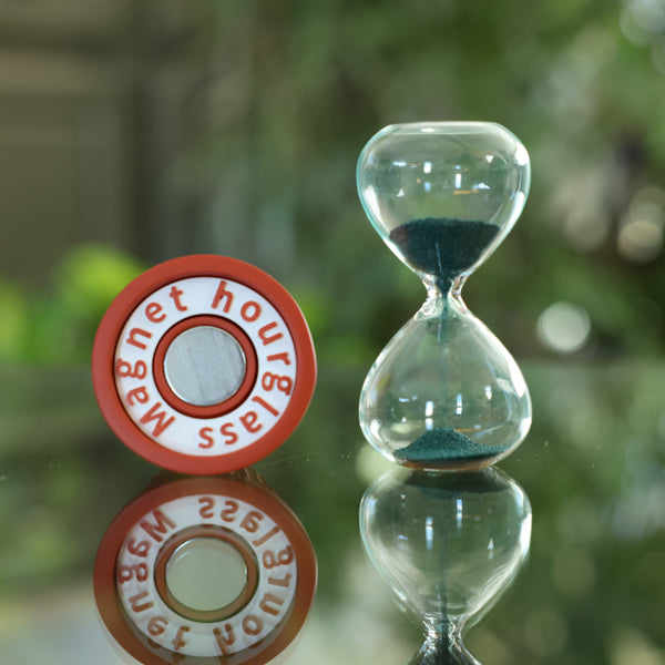 Decorative Flower Pot Magnet Hourglass - Unique Home & Office Desk Accessory for Plant Lovers | Perfect for Gifts, Zen Decor, and Productivity Tracking