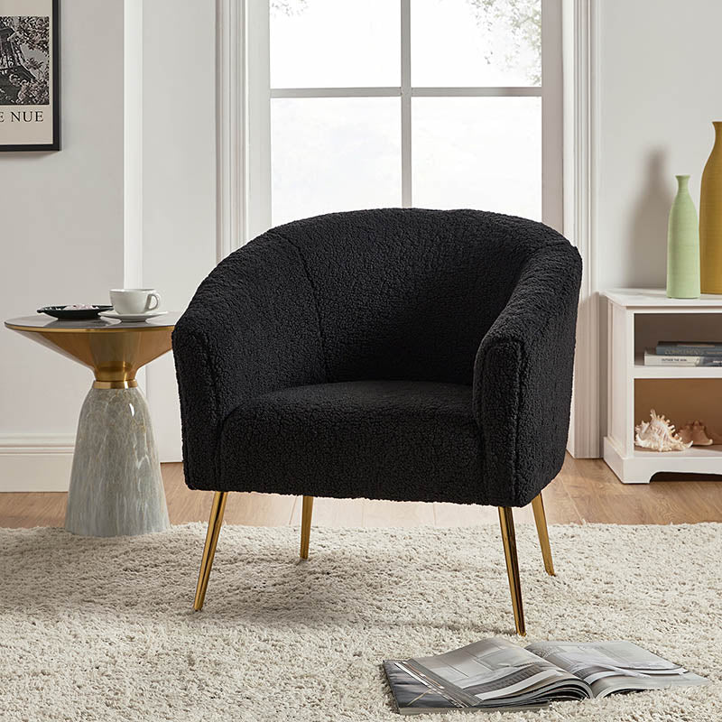 Bari Barrel Armchair - Modern Upholstered Accent Chair for Living Room, Bedroom & Office - Comfortable Lounge Seating with Stylish Design