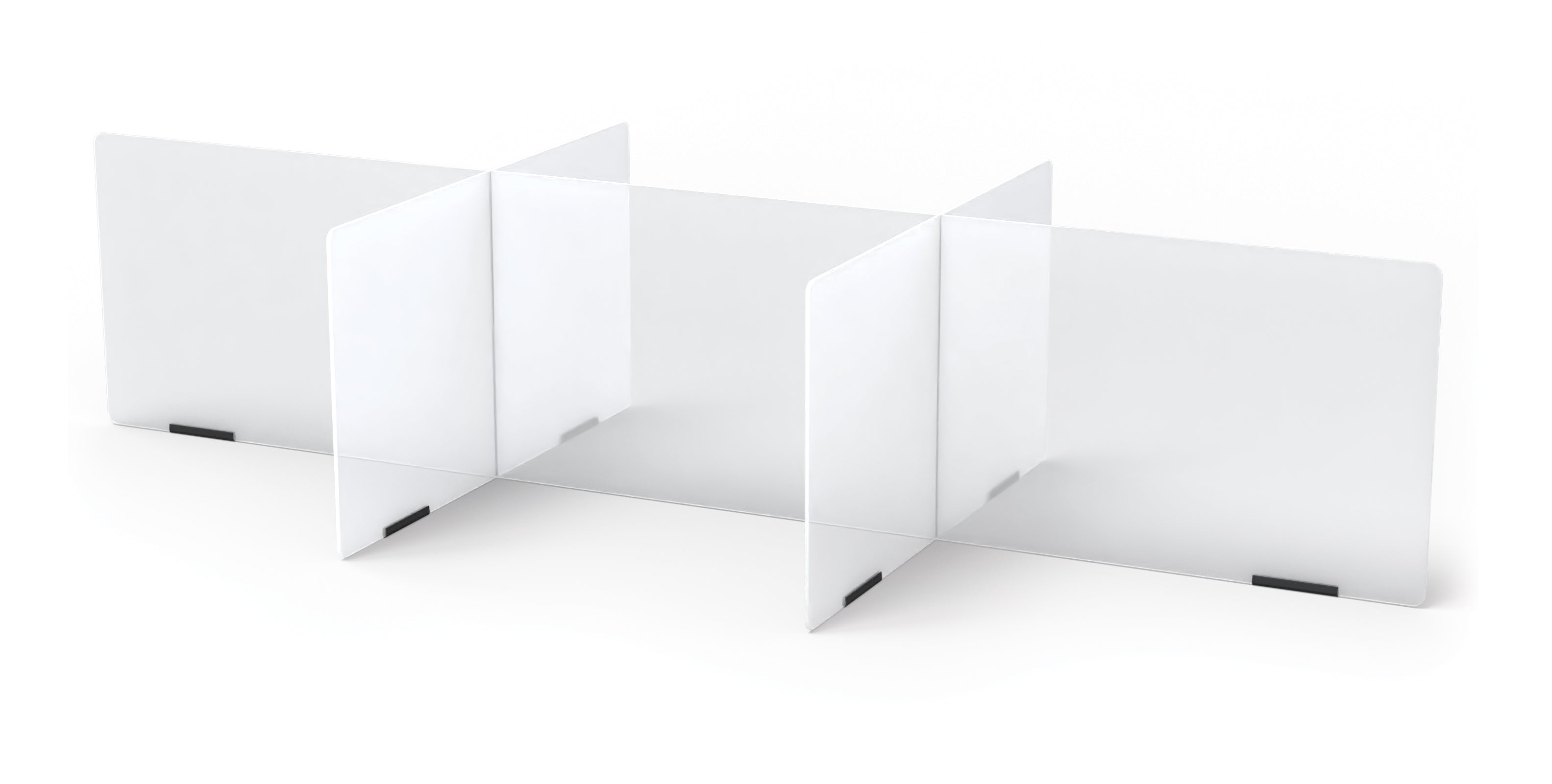 Clear Acrylic Table Divider - 6 Station Office Partition, 70.5