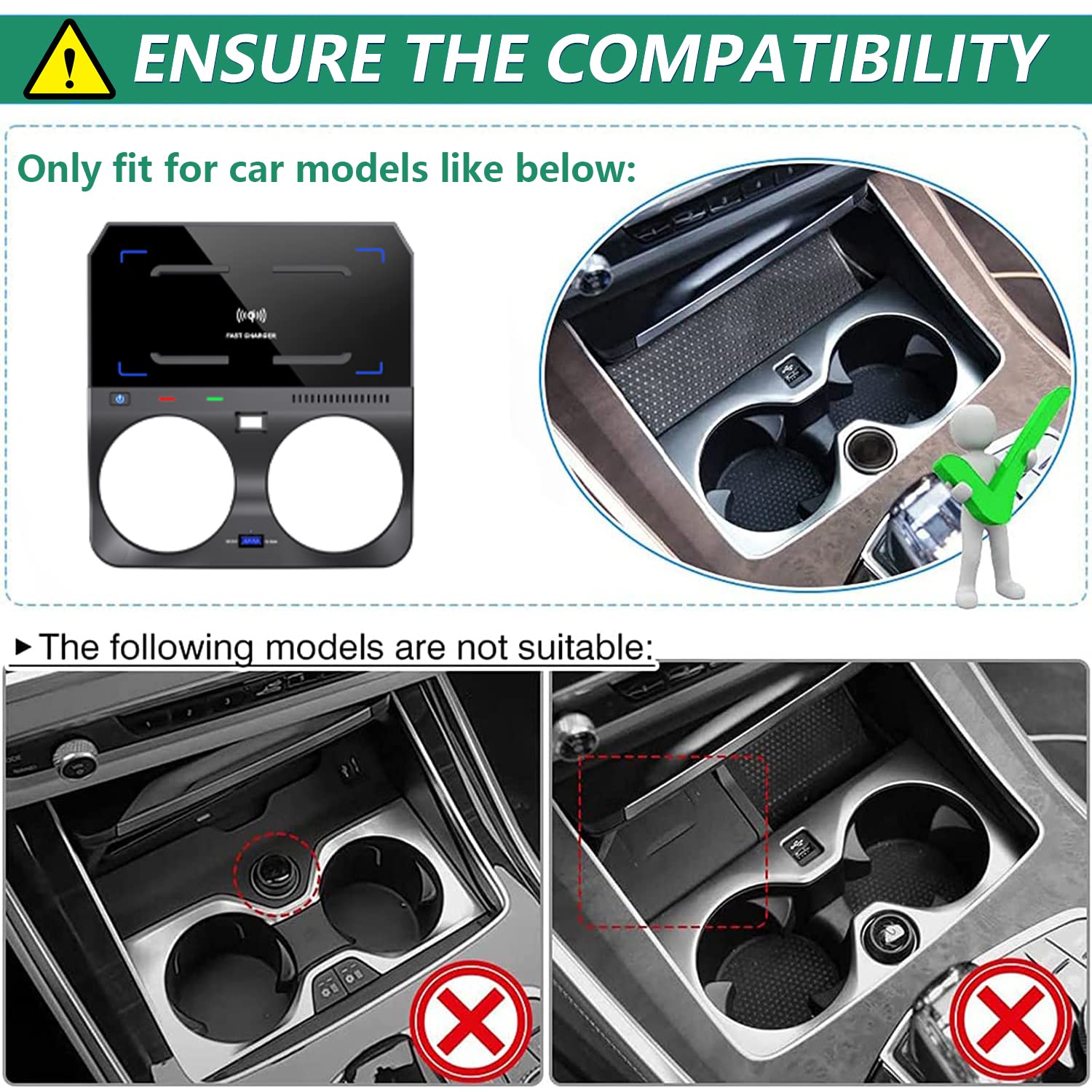 **15W Qi Fast Wireless Car Charger for BMW X5 X5M X6 X6M (2019-2022) - G05/G06 Center Console Accessory | Compatible with Original BMW NFC | Perfect Gift for BMW Owners | Ideal for Commuting, Road Trips & Daily Driving**