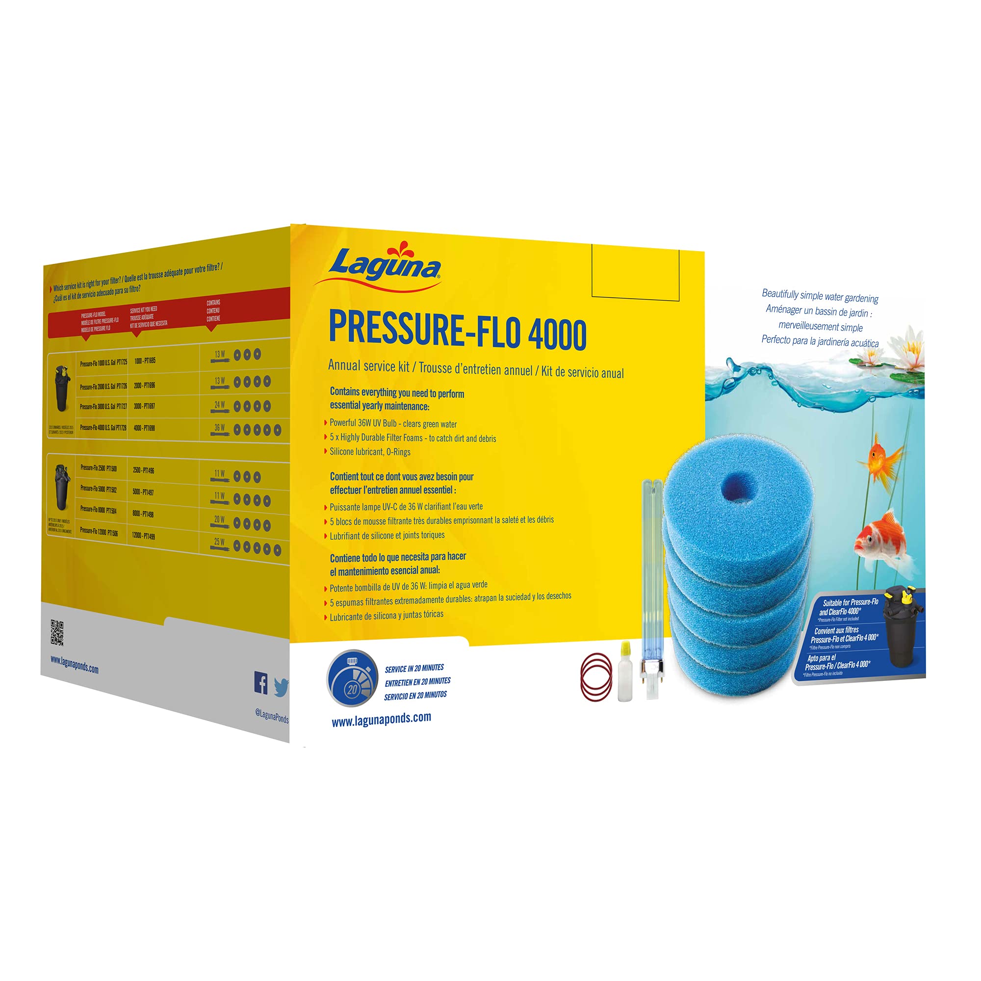 Laguna Pressure-Flo 4000 Pond Filter Service Kit - Replacement Parts for Pond Filter Maintenance | Perfect for Koi Pond & Water Garden Filter Cleaning