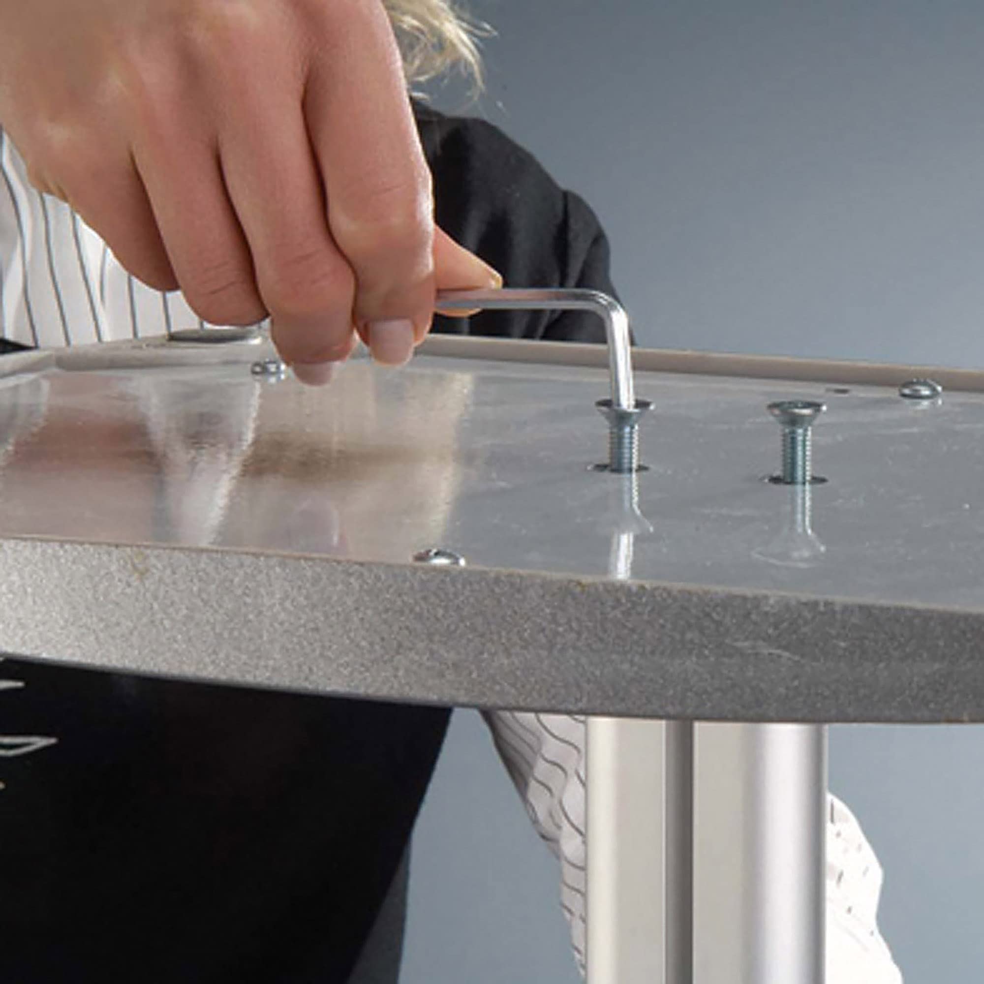 Acrylic A4 Brochure Holder with Aluminum Frame - DIN A4 Poster Display Stand for Offices, Restaurants & Events - Decorative Leaflet & Flyer Storage Solution