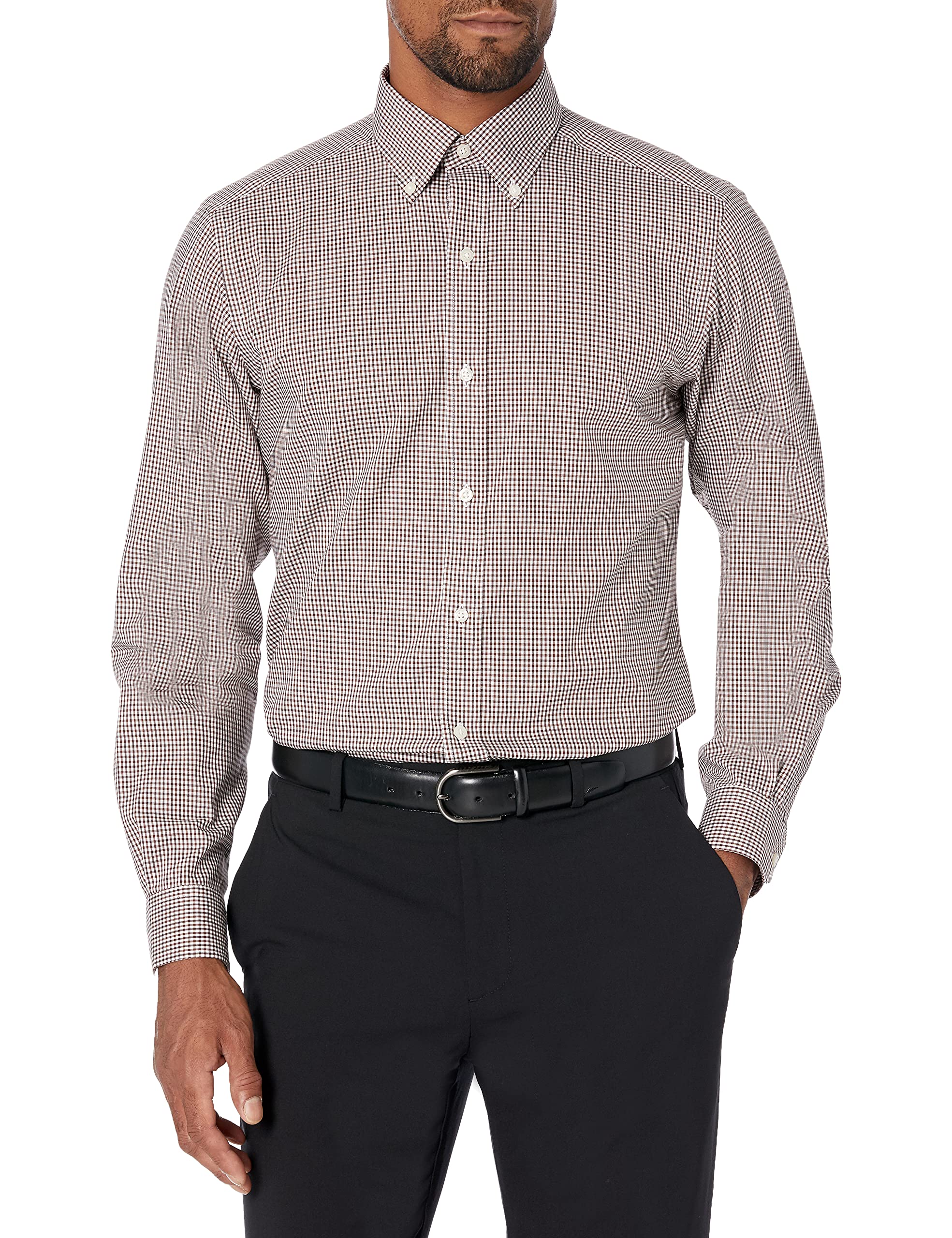 Men's Tailored Fit Button-Down Collar Dress Shirt - Formal & Business Casual Wear for Office, Meetings & Special Events