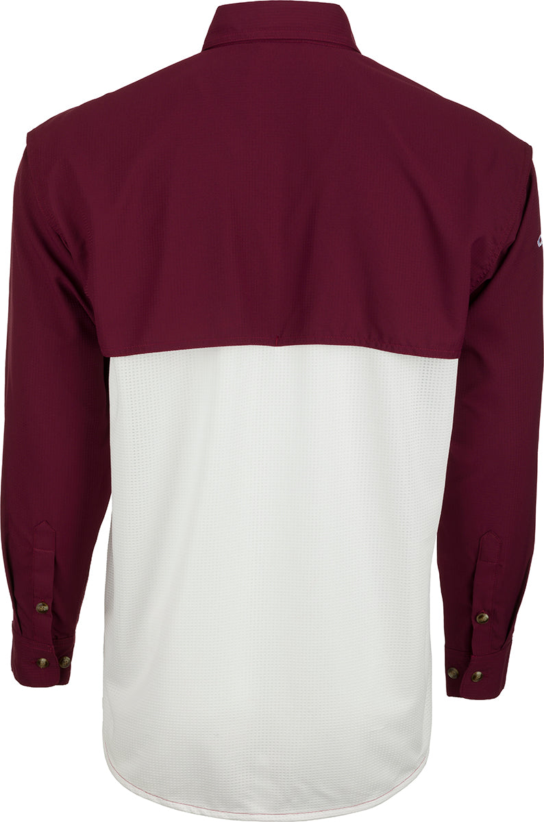 Mississippi State Bulldogs Lightweight Long Sleeve Mesh Back Shirt - Comfortable & Breathable for Football Games, Tailgating & Outdoor Activities