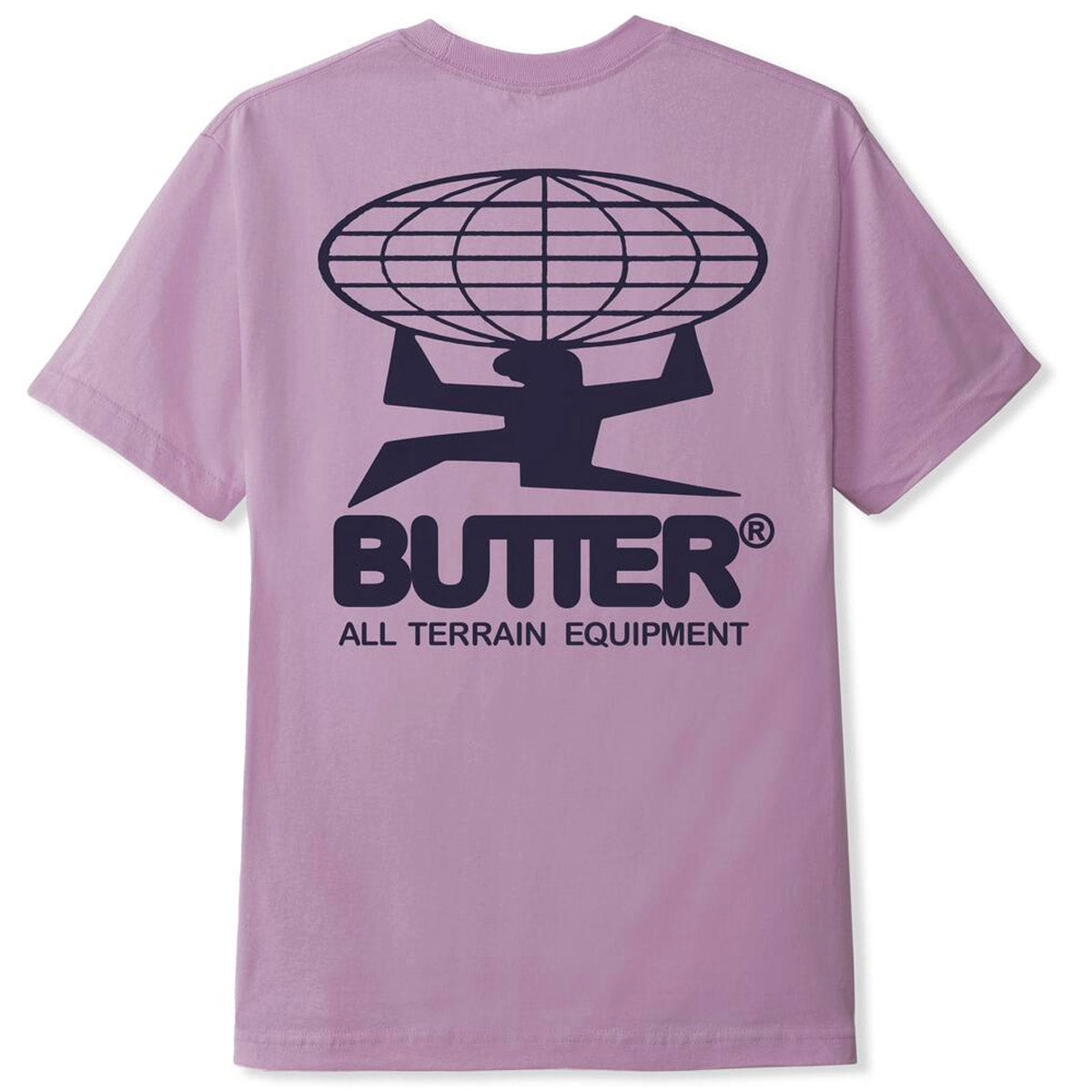 Butter Goods All Terrain T-Shirt - Soft Washed Berry Color Vintage Style Cotton Tee for Men | Perfect for Outdoor Adventures, Streetwear & Casual Wear