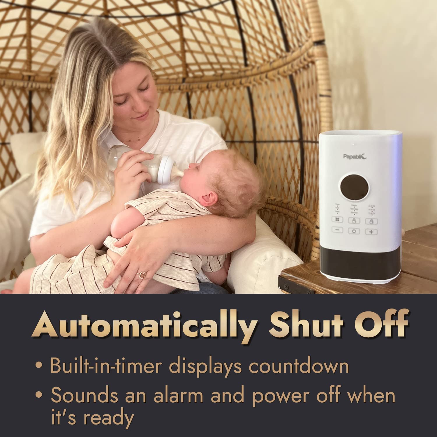 Baby Bottle Electric Steam Sterilizer and Dryer with Warmer - 3-in-1 Sanitizing System for Pacifiers, Breast Pump Parts & Feeding Accessories - Perfect for Nursery, Travel & Daycare Use