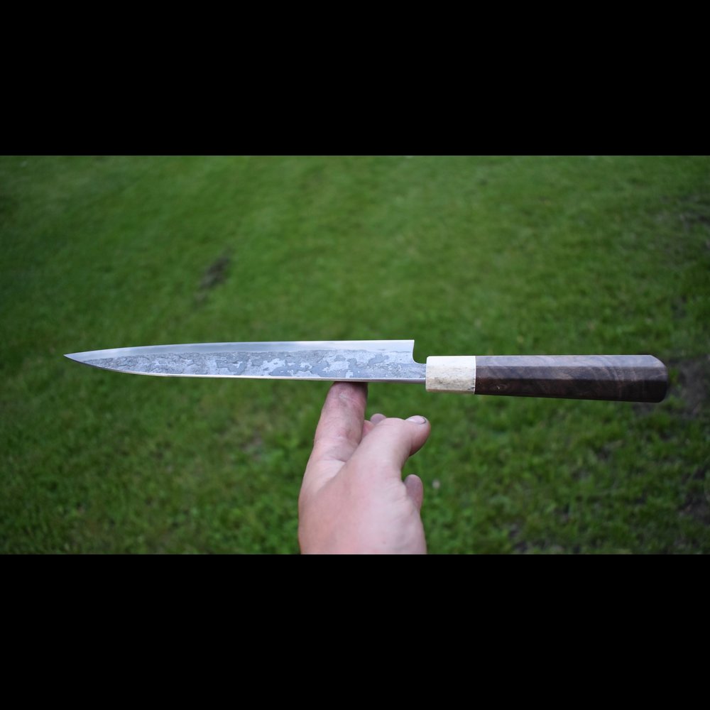 Premium Halcyon Forge 220x52 AS Gyuto Japanese Chef Knife - High Carbon Steel Blade for Professional Cooking, Sushi & Meat Cutting