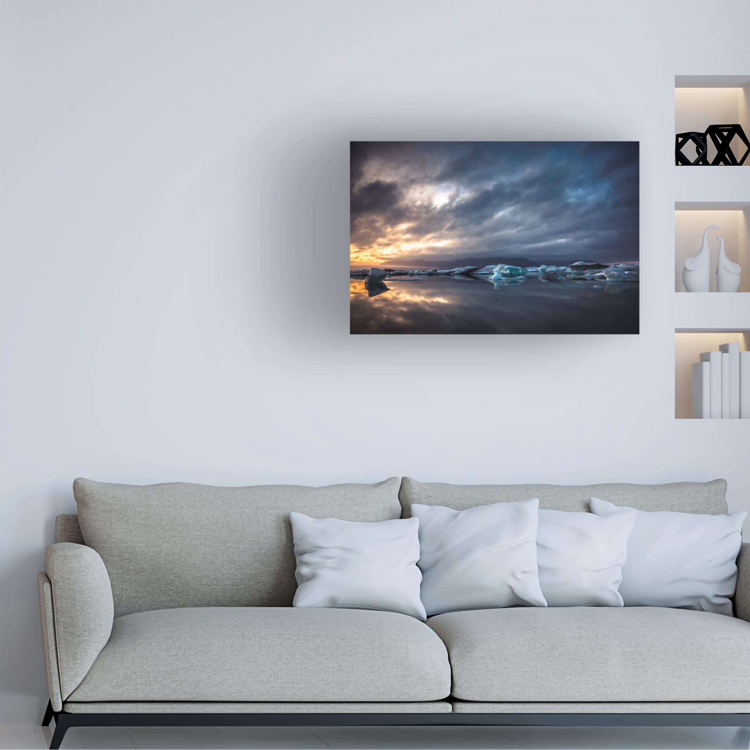 Aurel Manea 'Midlight' Canvas Wall Art Print - Modern Abstract Painting for Living Room, Bedroom & Office Decor | Trademark Fine Art Collection