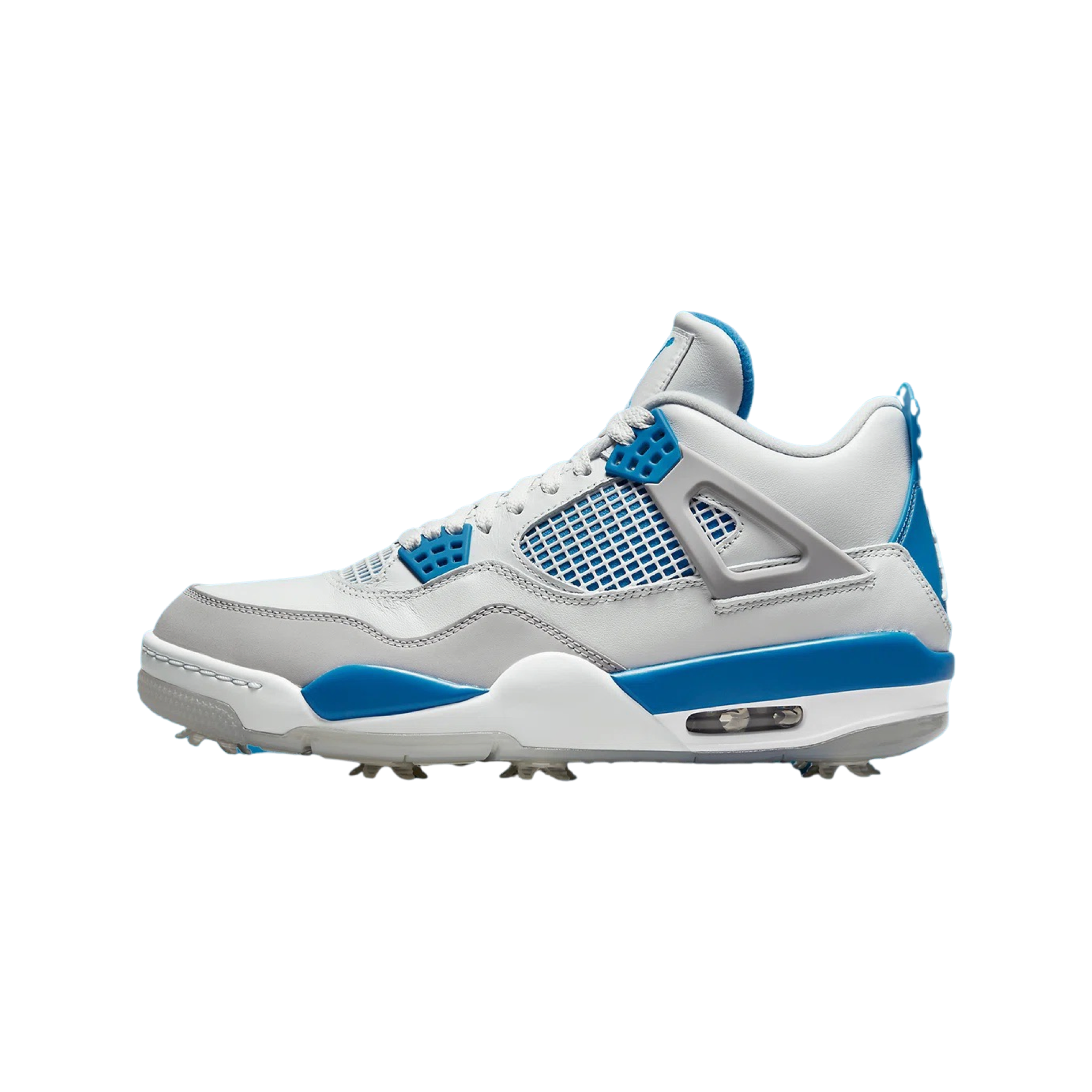 Air Jordan 4 Retro Golf Shoes - Military Blue Colorway | Men's Basketball-Inspired Golf Sneakers for Comfort & Style on the Course