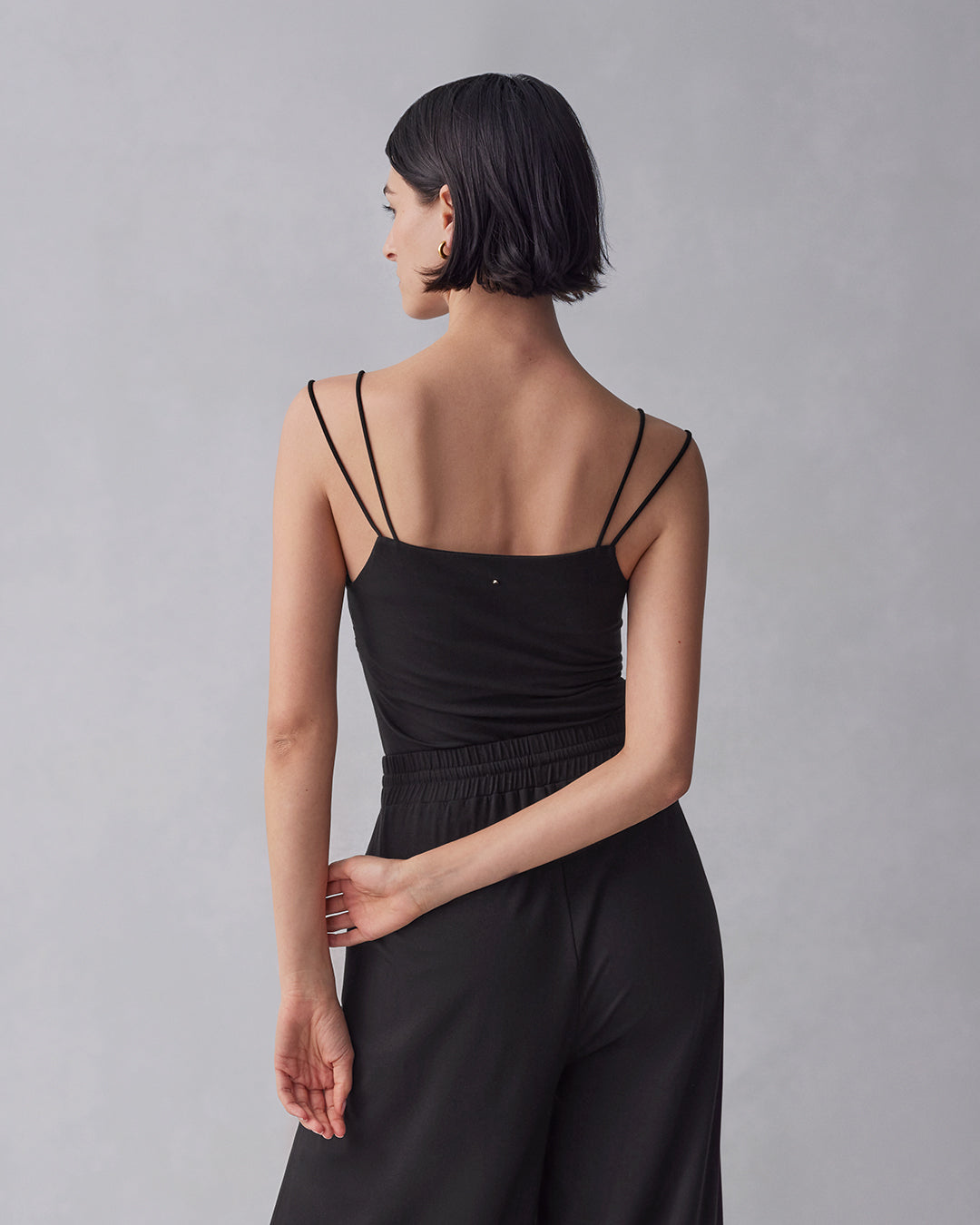 Women's Gathered Front Cami Top - Soft Stretch V-Neck Tank for Layering & Everyday Wear | Perfect for Work, Date Night & Casual Outfits