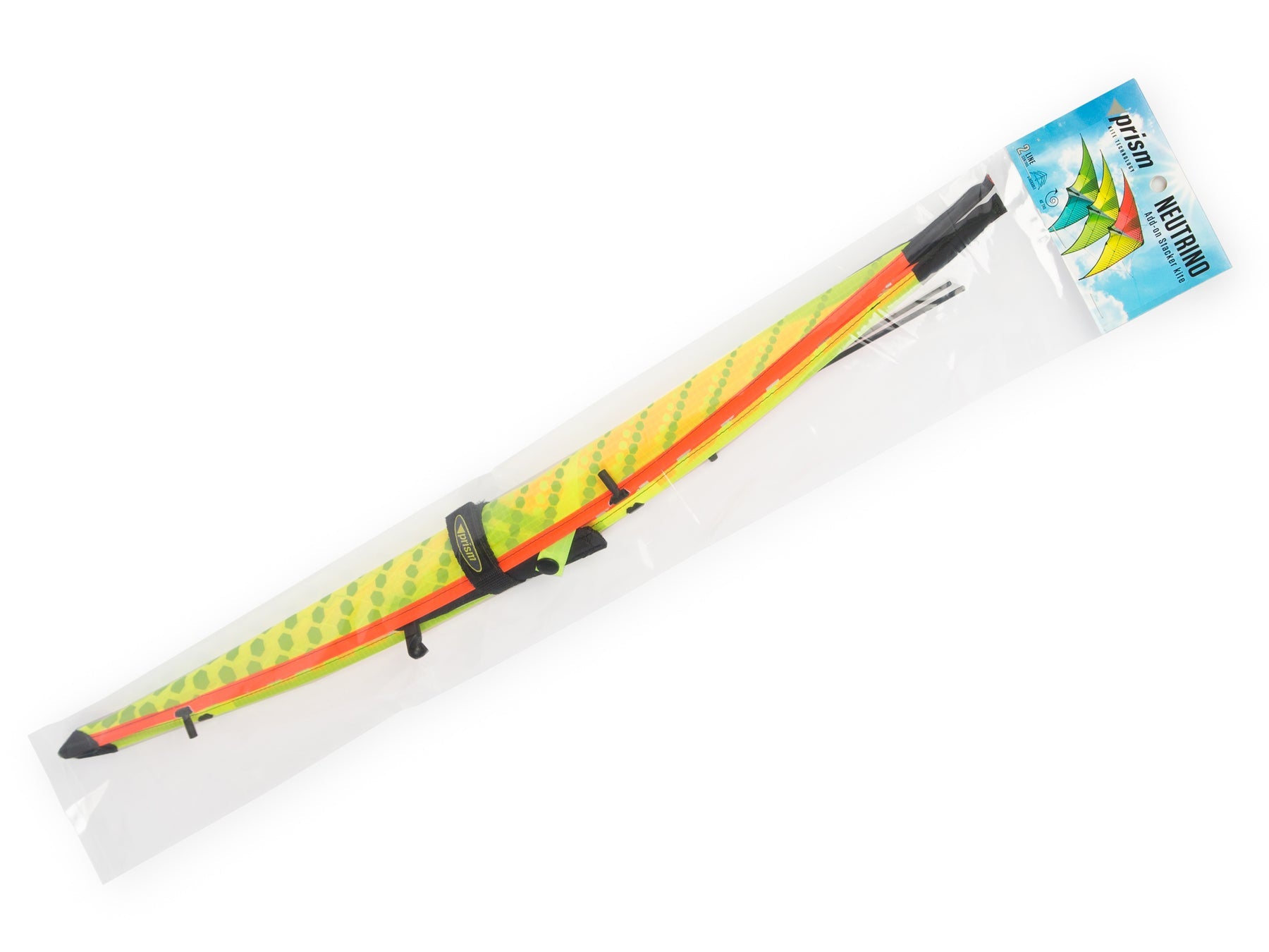 Prism Neutrino Add-On STACKER Kite - High Performance Power Kite for Kiteboarding & Landboarding - Citron Yellow - Perfect for Extreme Sports & Outdoor Adventures