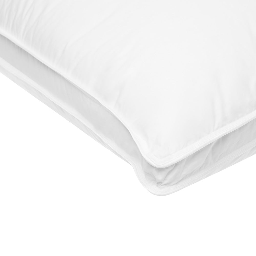 Premium Down & Feather Medium Profile Pillow - Ultra Soft & Supportive for Side Sleepers - Perfect for Bedroom, Guest Room & Travel Use