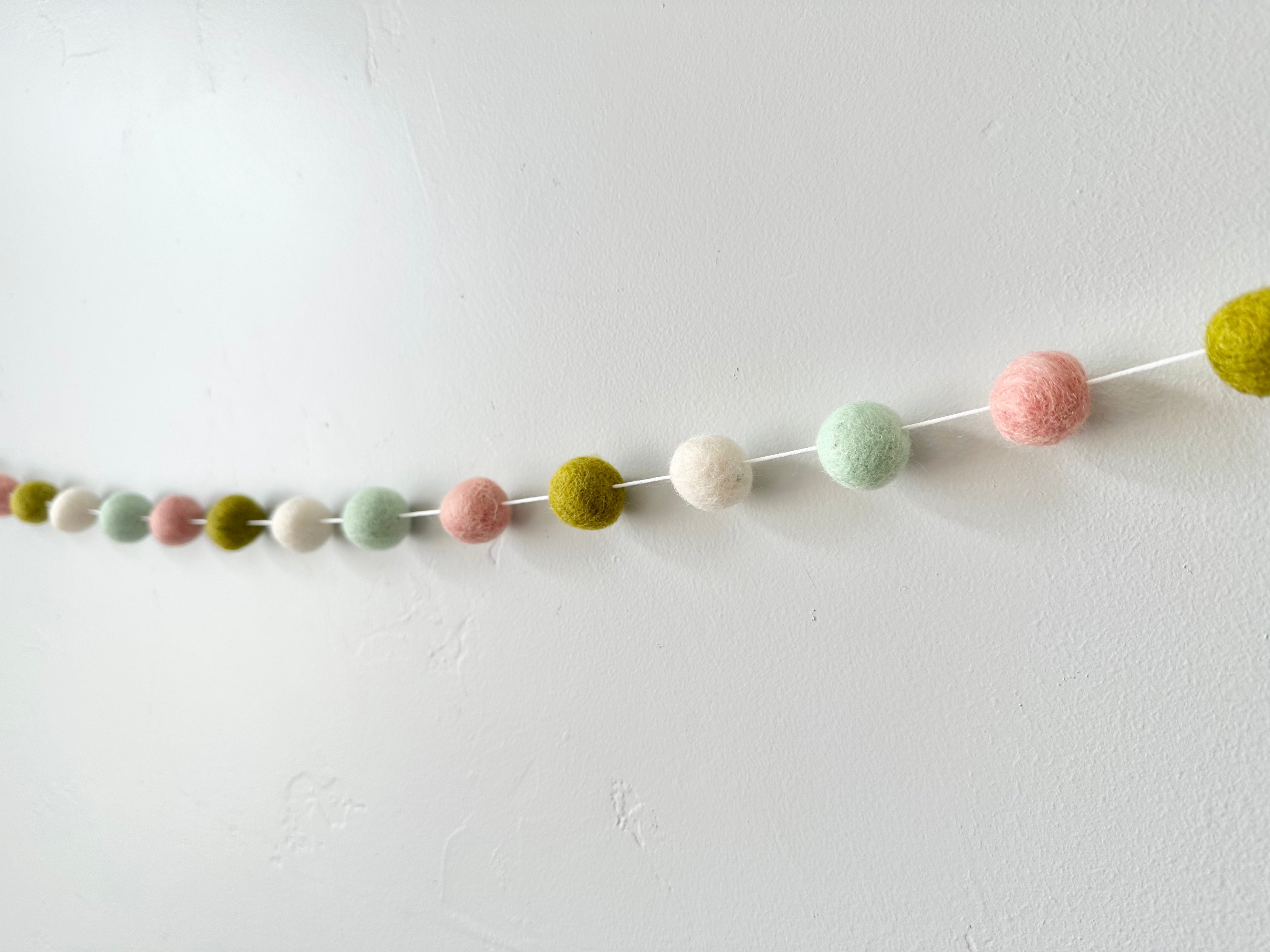 Soft Spring Garland - Floral Vine Decor for Home, Wedding, Party & Easter - Pastel Faux Flowers for Wall, Table & Door Decorations