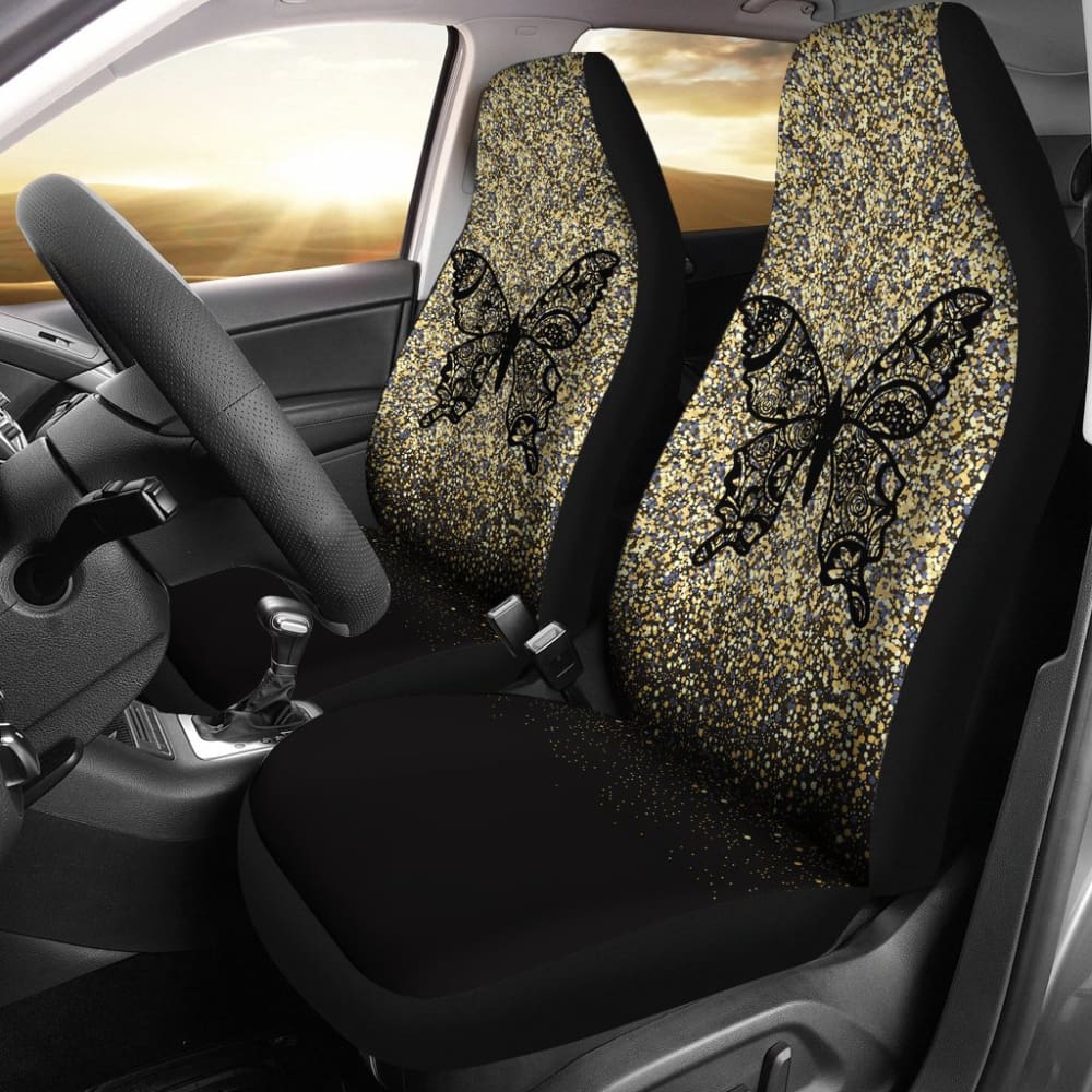Butterfly Print Car Seat Covers - Floral Design Universal Fit for Cars, SUVs & Trucks - Stylish & Comfortable Protection for Drivers & Passengers - Perfect for Daily Commute, Road Trips & Gift Giving