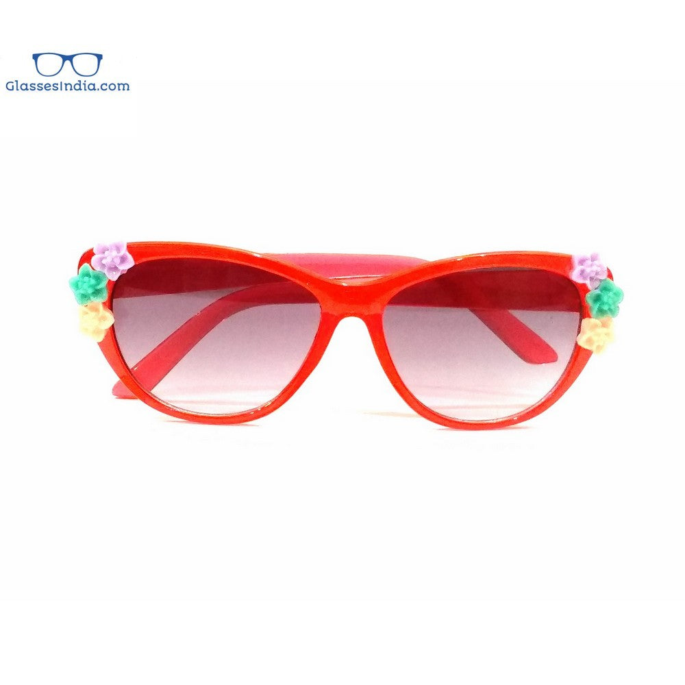 Trendy Red Kids Fashion Sunglasses TKS004 - UV Protection, Lightweight & Durable for Outdoor Play, Beach, Sports, and Summer Activities