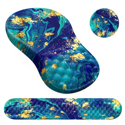 Marble Dark Navy Blue Gold