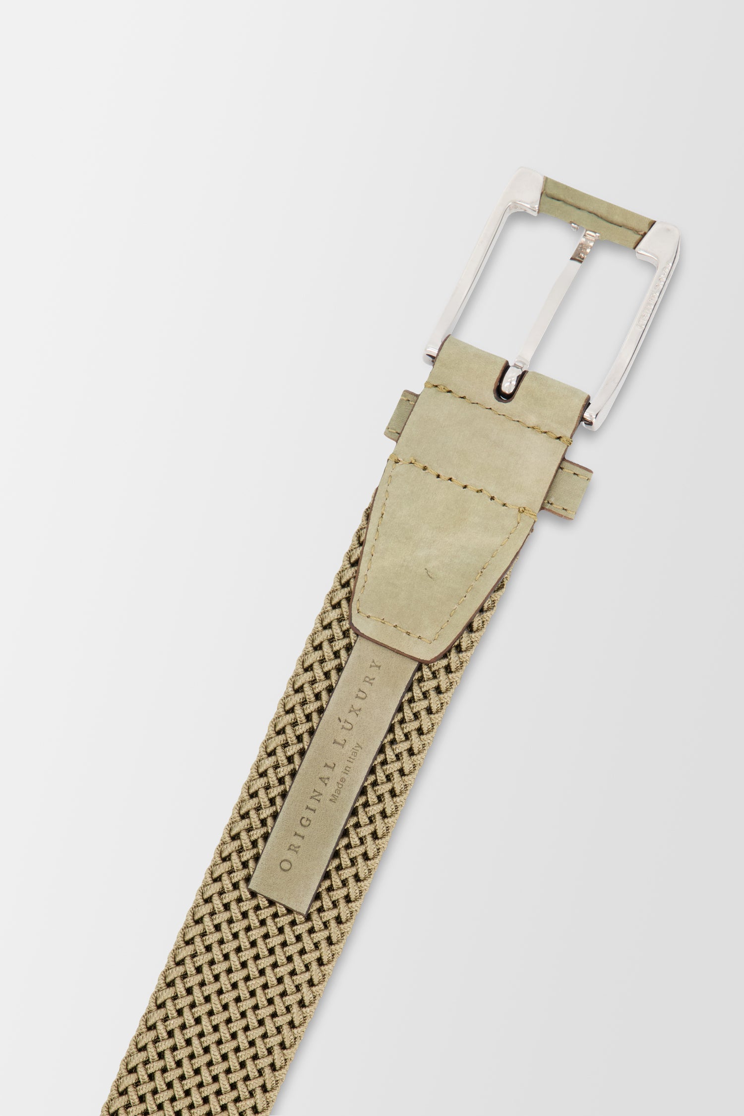 Original Luxury Beige Treviso Belt - Premium Genuine Leather Dress Belt for Men - Perfect for Business, Office & Formal Occasions