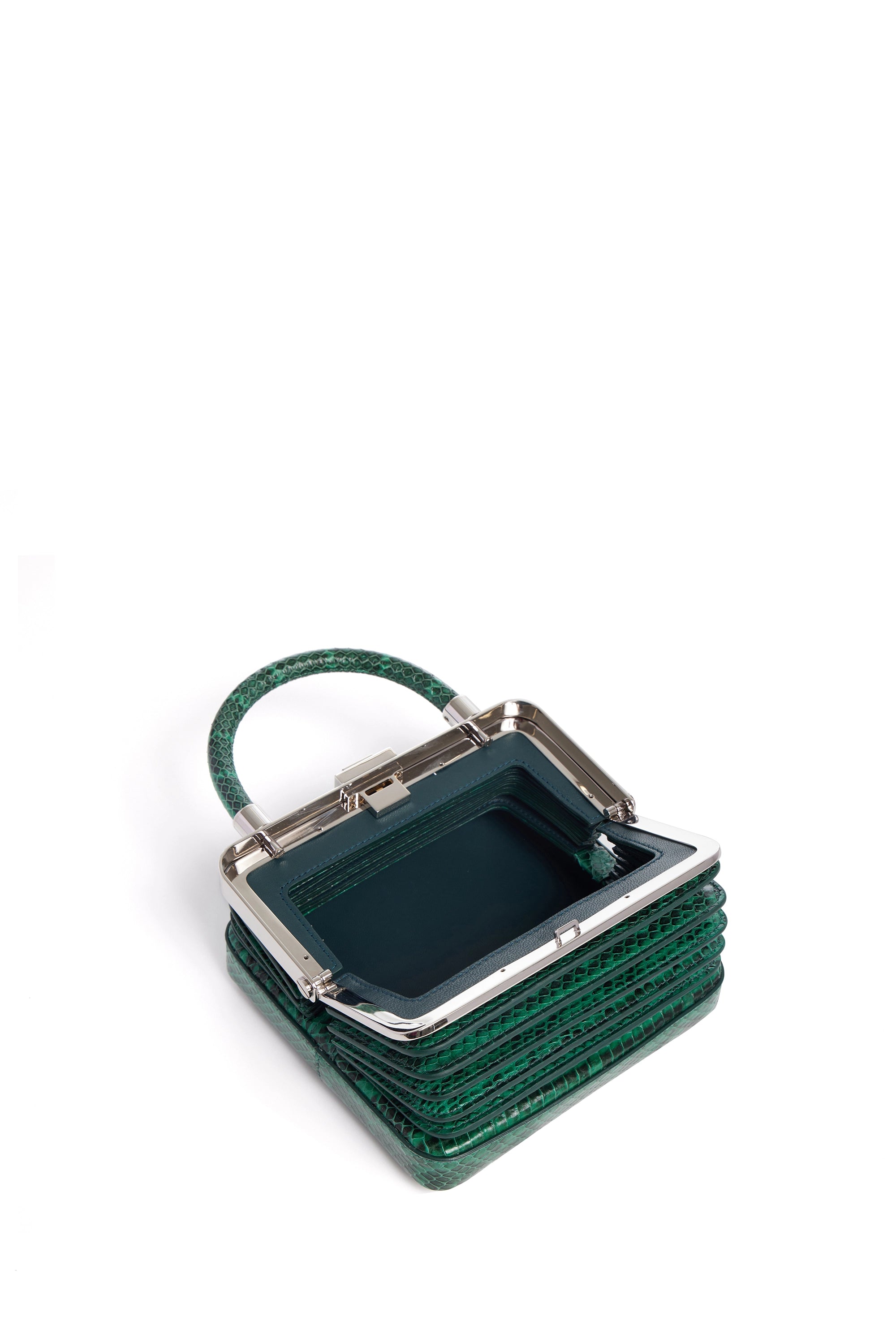 Stylish Small Diana Bag in Green Snakeskin - Perfect for Women's Everyday Use, Work, and Evening Out