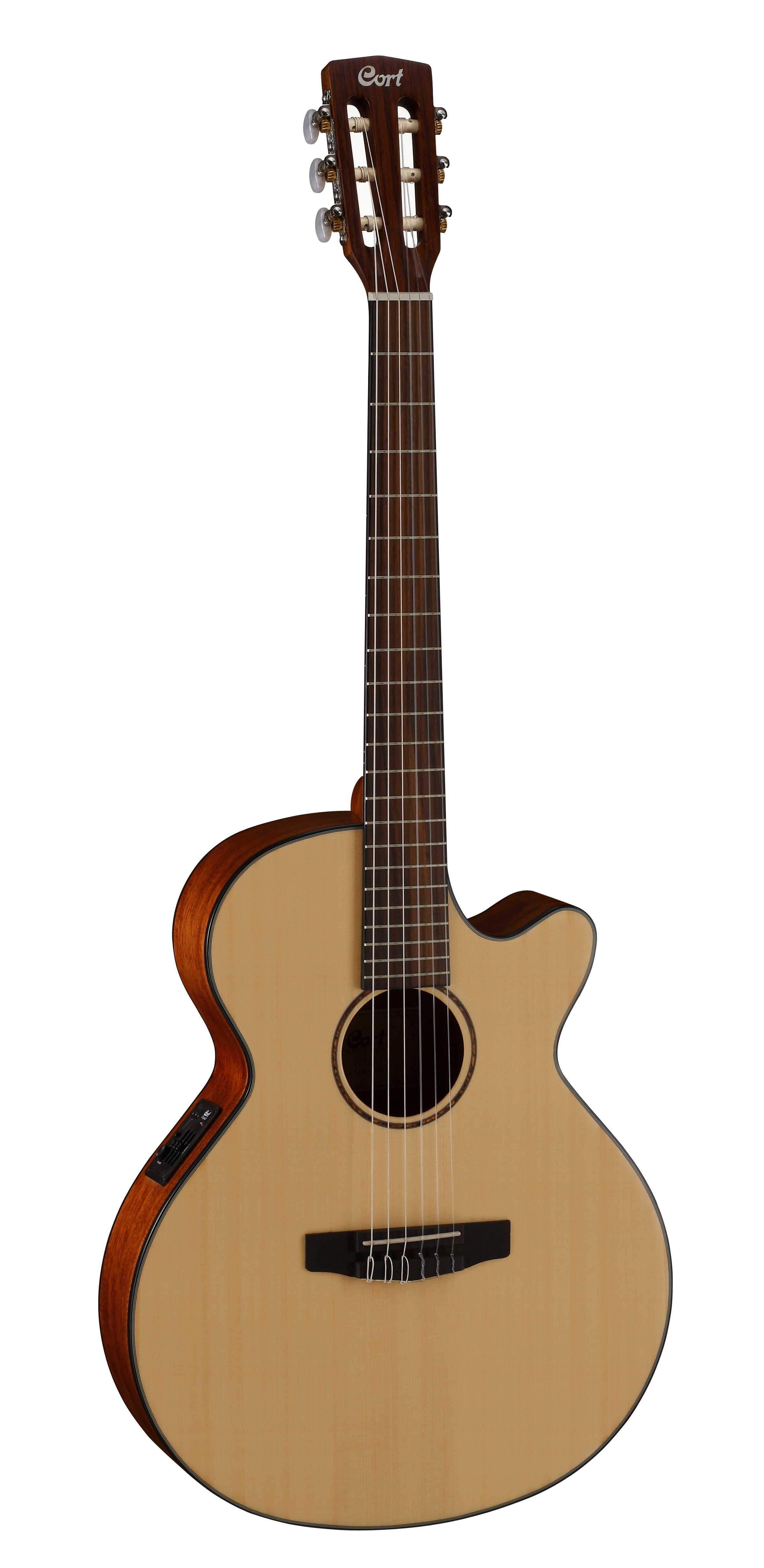 Cort CEC 3 NS Cutaway Classical Acoustic Guitar - Natural Satin Finish | Perfect for Beginners, Performances & Home Practice