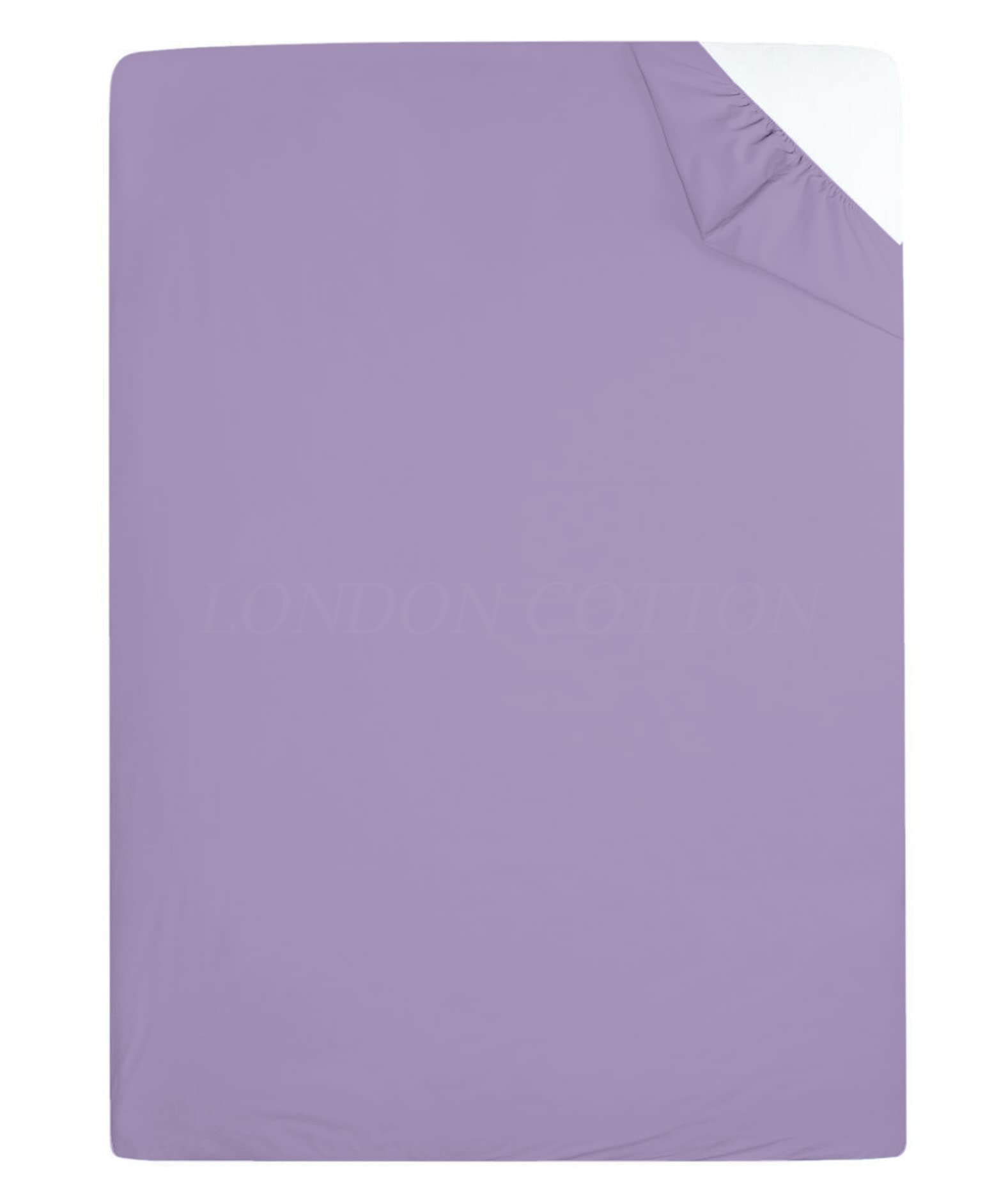 London Cotton Narrow Twin Fitted Sheet, 30x75 Inches - Small Single Cot Size, Soft Cotton Blend for Camp Bunk Beds, RVs & Guest Rooms - Breathable & Wrinkle-Resistant (Lilac) | Ideal for Summer Camps, Travel Trailers & Spare Bedrooms