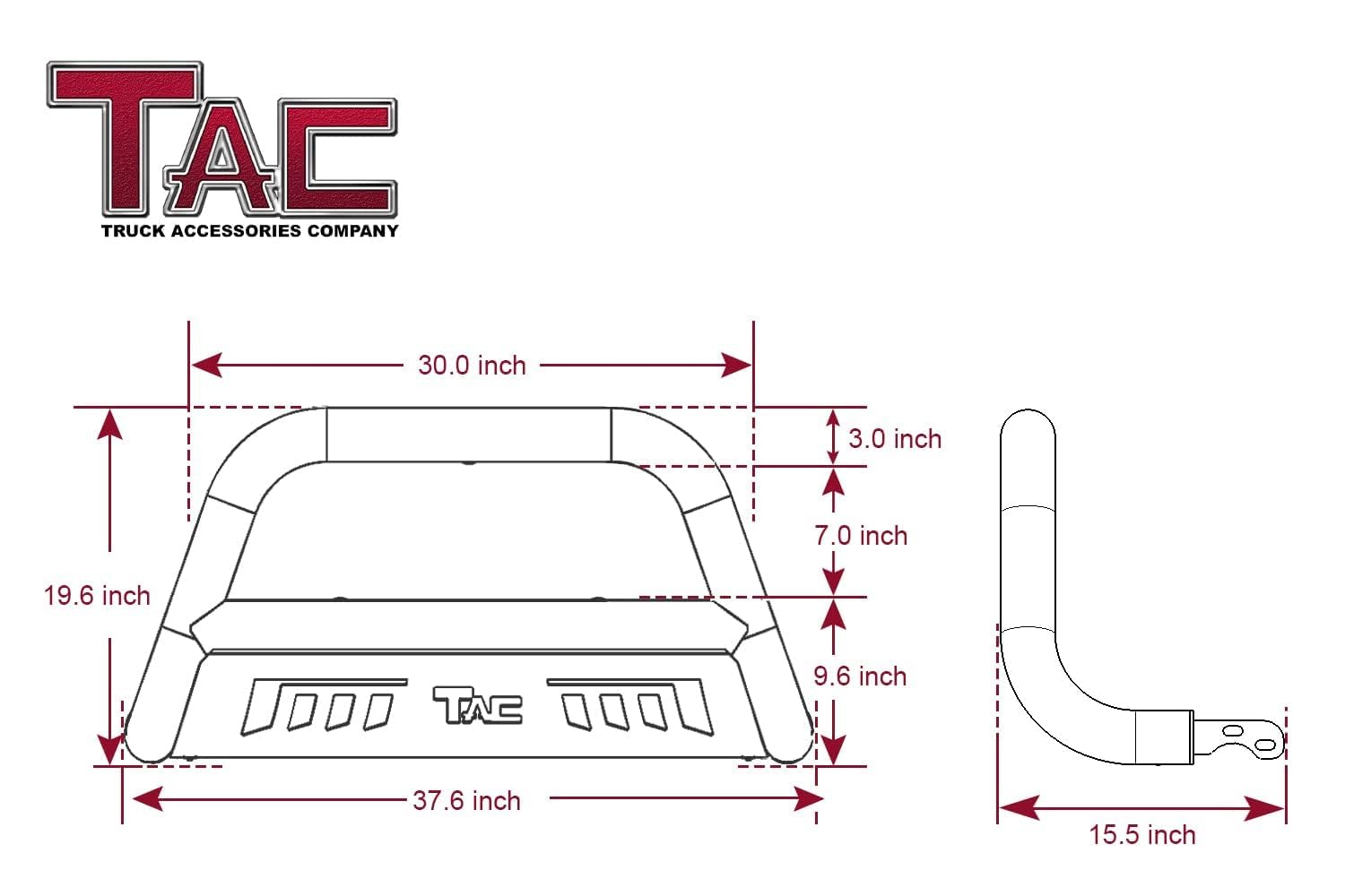 TAC Bull Bar for 2022-2025 Nissan Frontier - 3