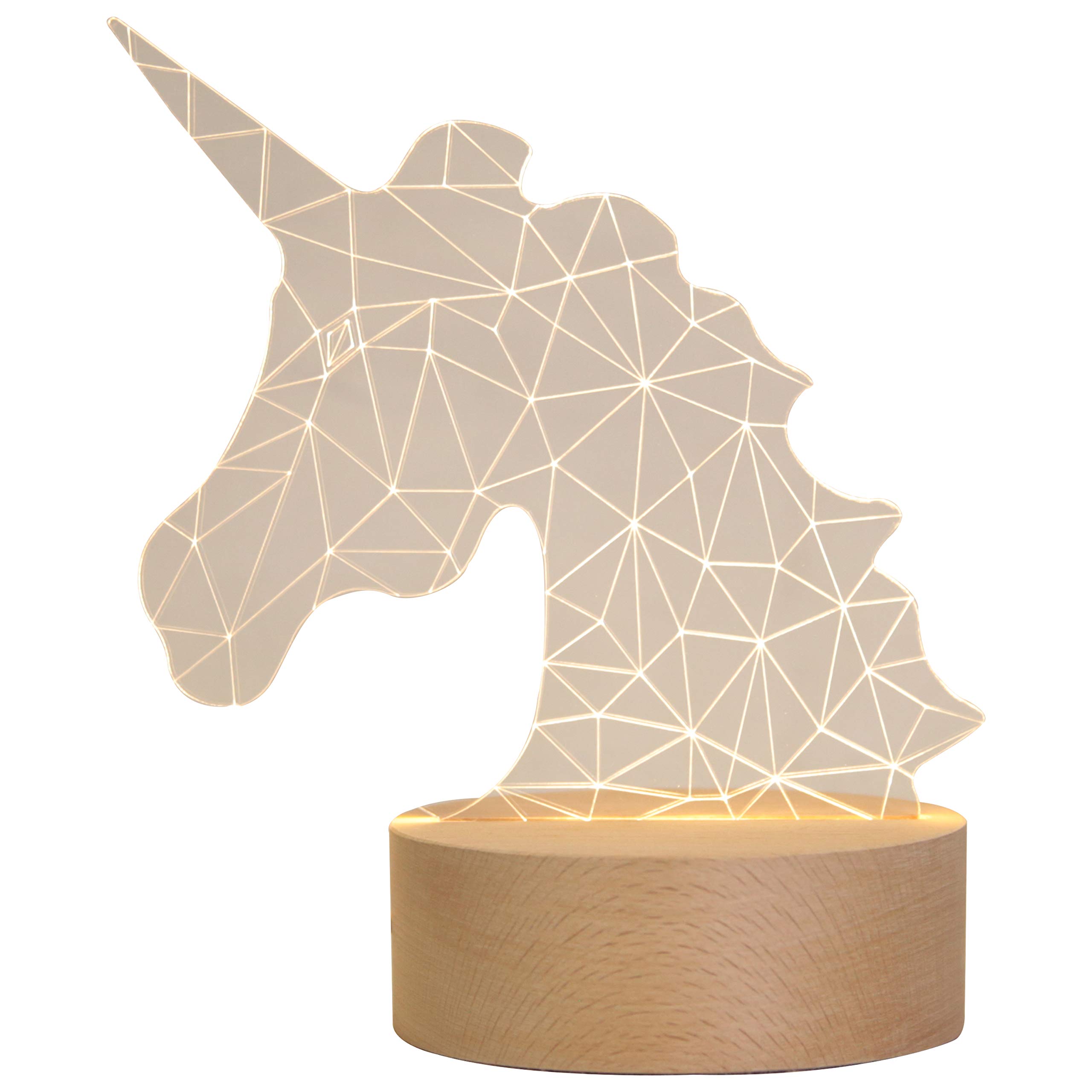 3D Optical Illusion Night Light for Kids - Unicorn-Themed Cute Table Lamp for Nursery, Bedroom & Kids Room Decor - Perfect for Bedtime, Reading & Soothing Nighttime Ambience