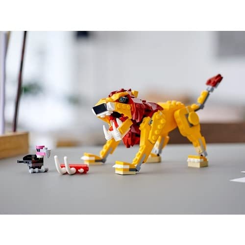 LEGO Creator 3-in-1 Wild Lion Building Set 31112 - Creative Toy for Kids & Adults - Perfect for Birthday Gifts & Home Decor